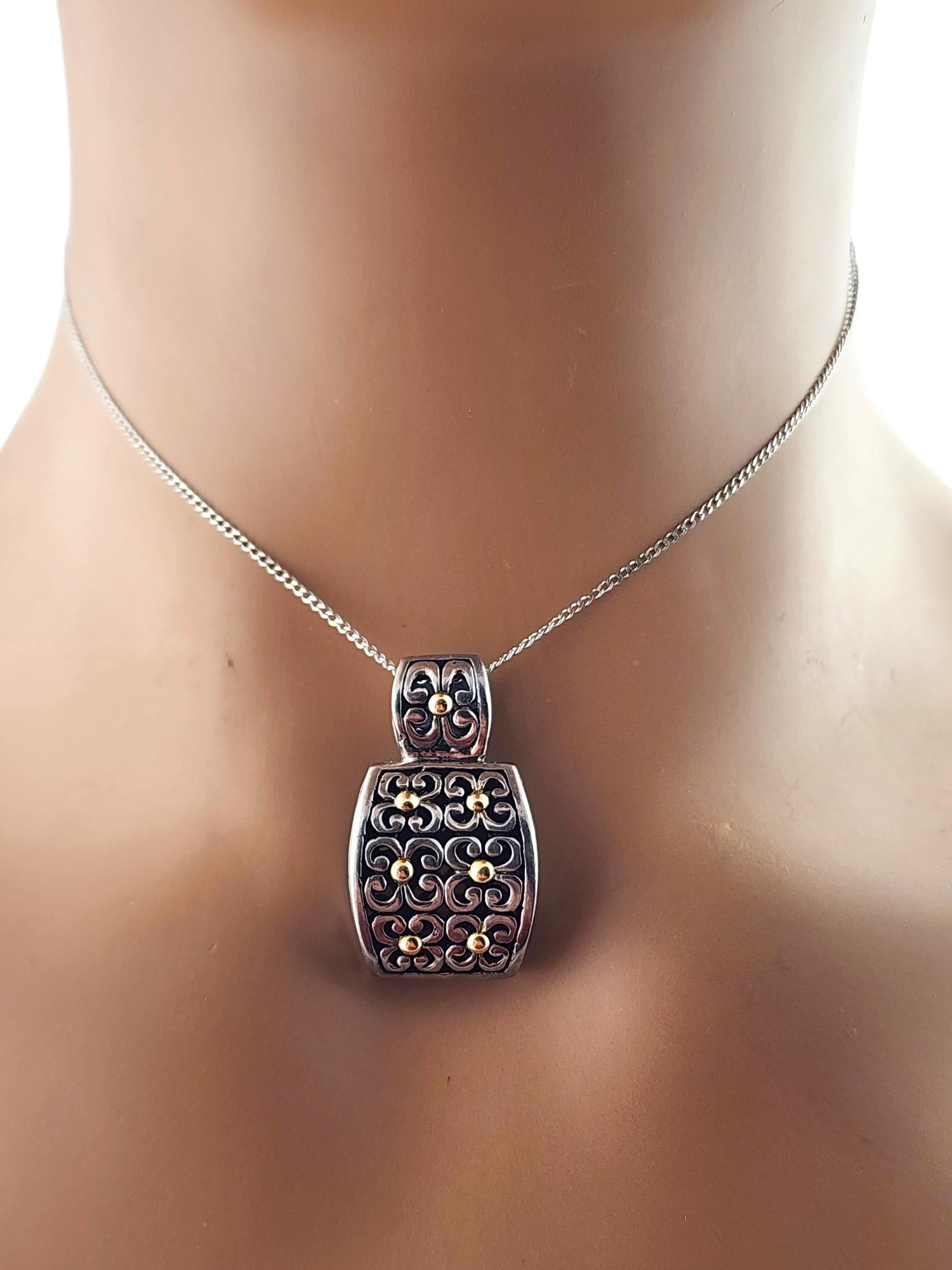 BJC Samuel Benham Sterling Silver & 18K Yellow Gold Pendant #19069 3
