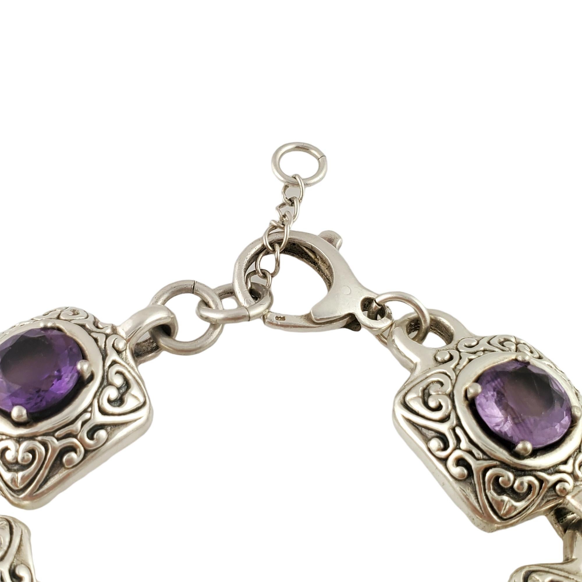 amethyst and silver bracelet