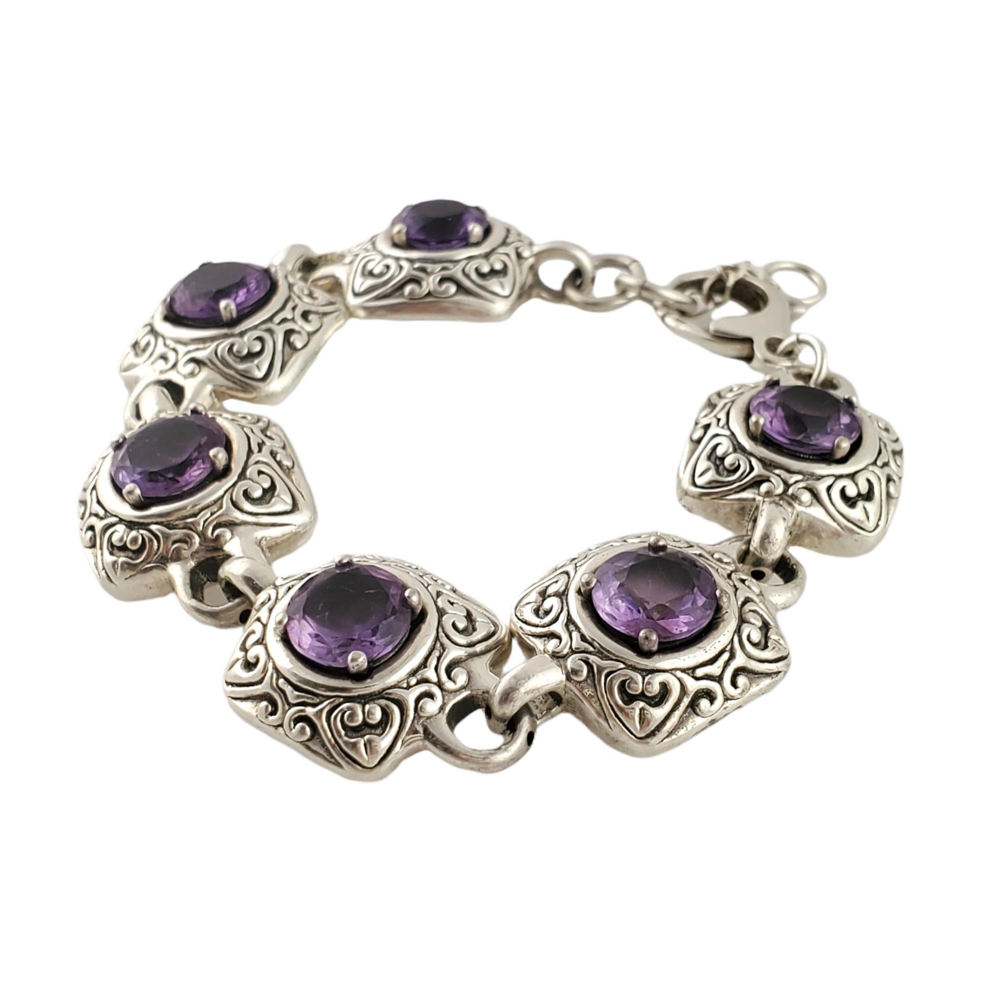 amethyst silver bracelet