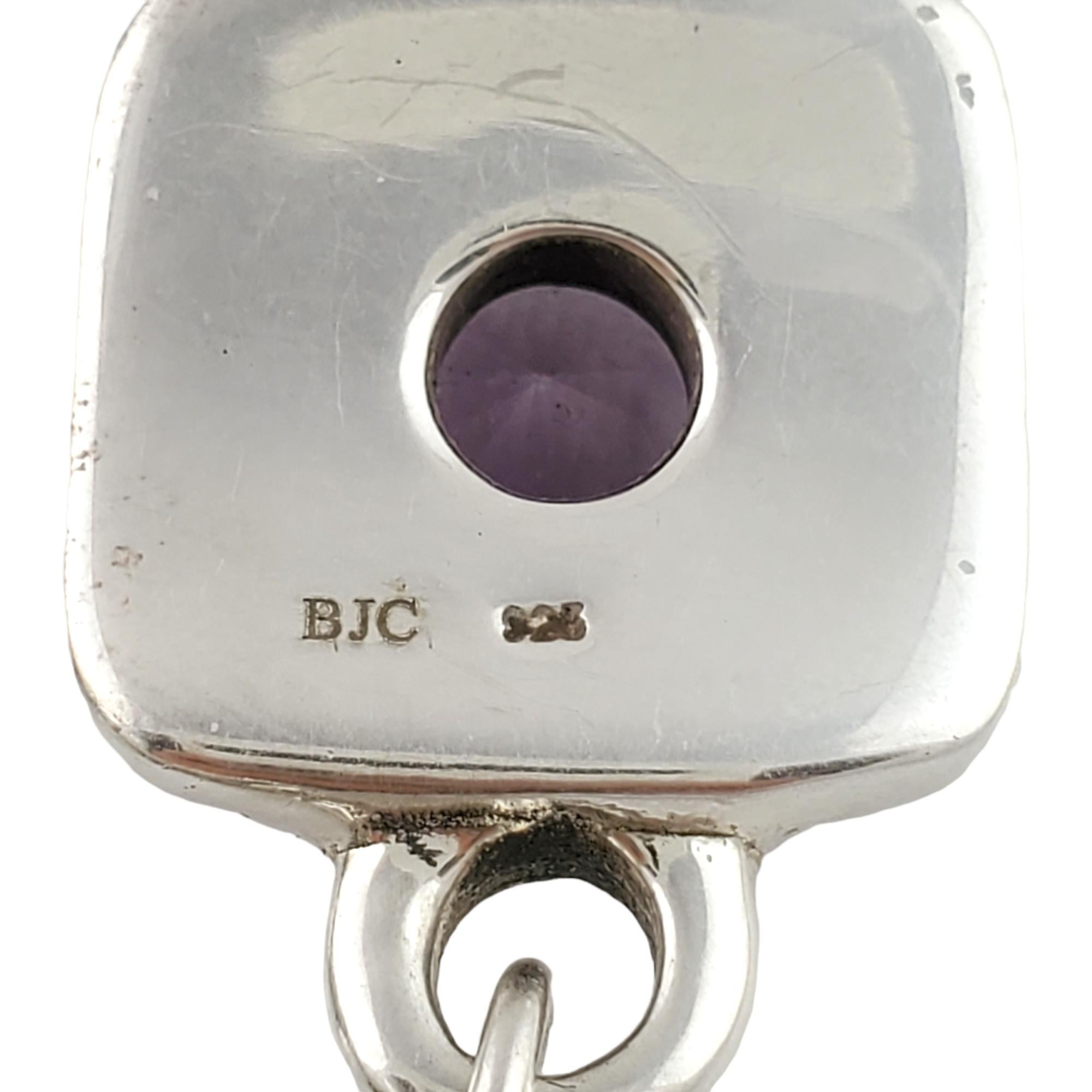 Oval Cut BJC Sterling Silver Amethyst Toggle Bracelet