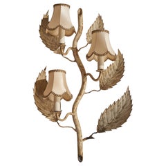 Bjerkås Armatur Attribution, Applique, Metallo, Tessuto, Svezia, anni '40