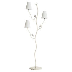 Bjerkås Armatur, Floor Lamp, Metal, Fabric, Sweden, 1940s