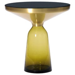 Bjoern  ClassiCon Bell Side Table in Brass and Topaz Yellow by Sebastian Herkner