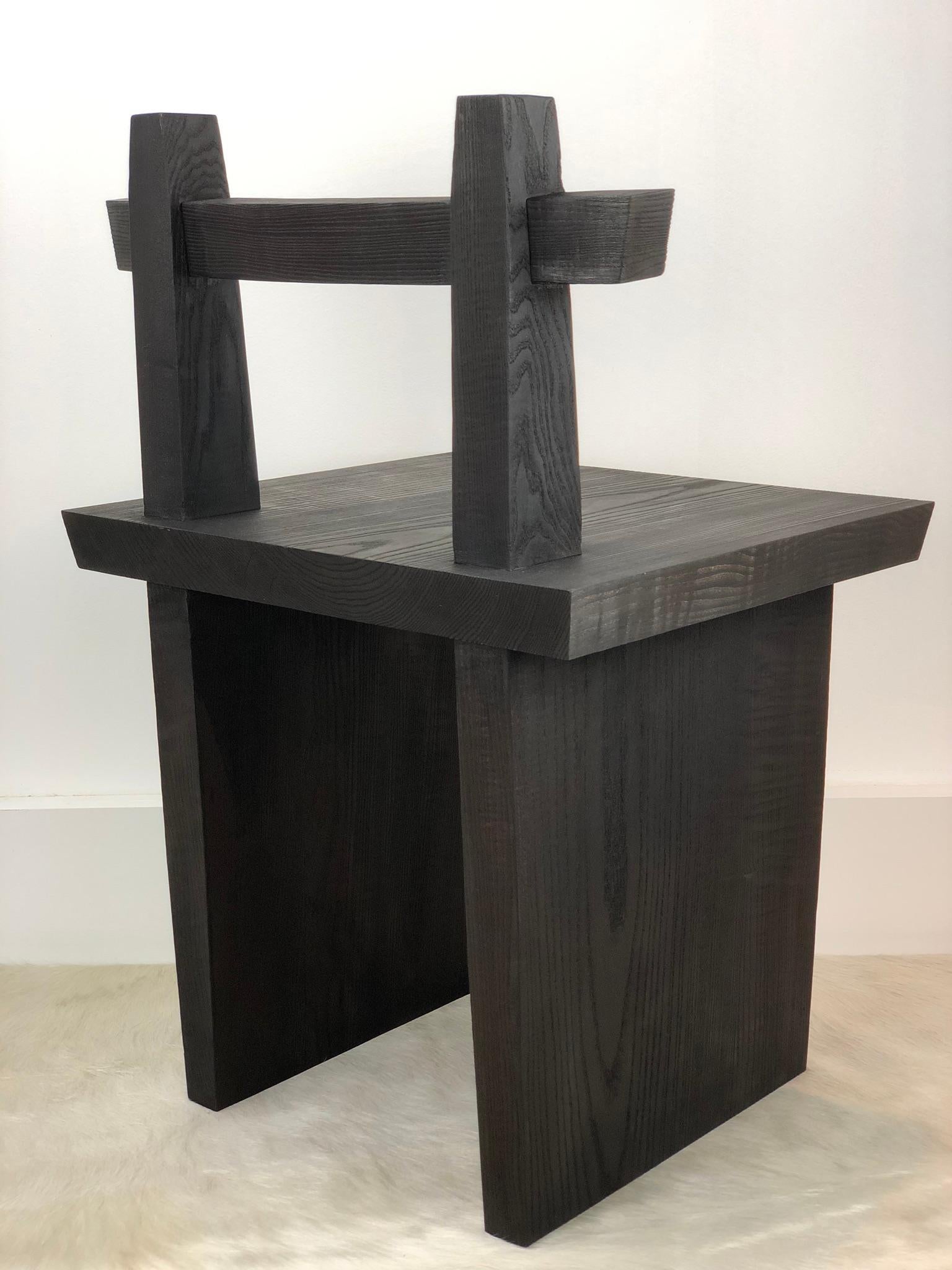 Modern Bjoern Markus Scheffler C-01 Chair in Charred Ash For Sale