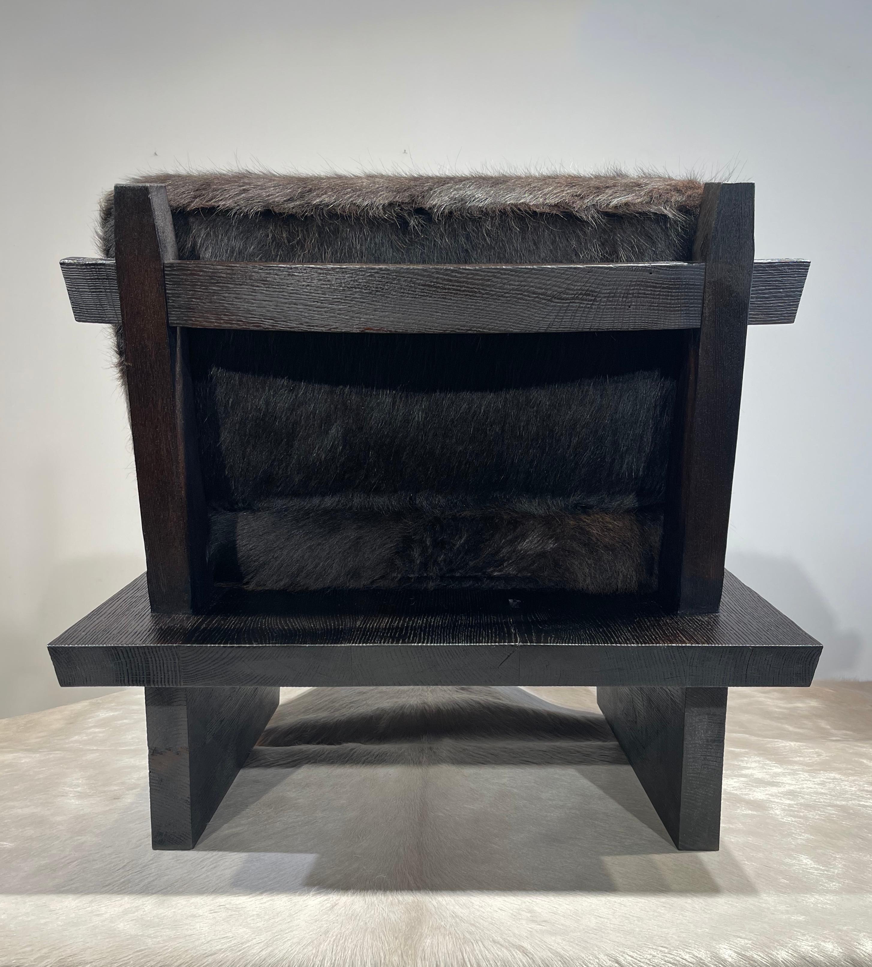 American Bjoern Markus Scheffler LC-01 Chair in Charred Oak For Sale