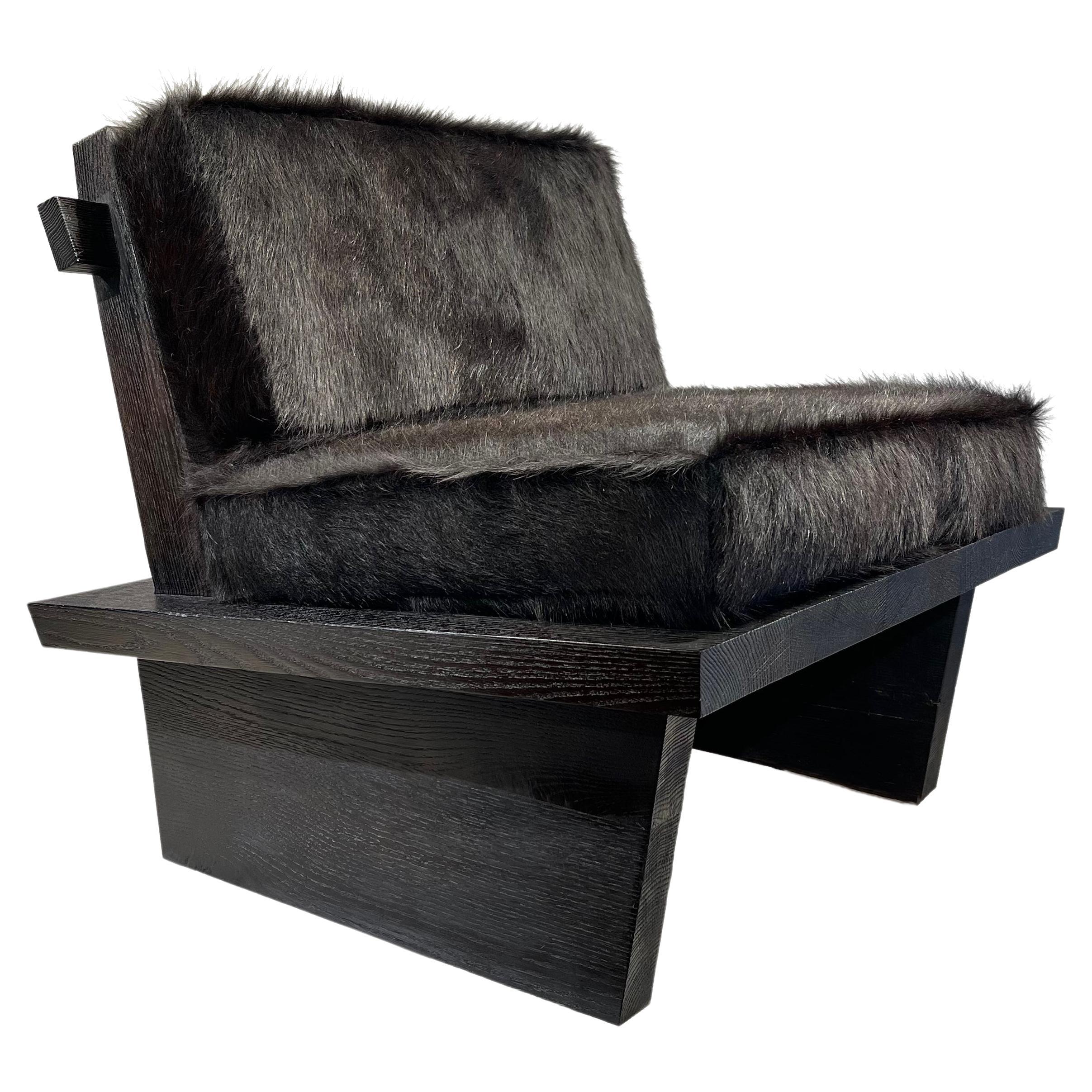 Bjoern Markus Scheffler LC-01 Chair in Charred Oak For Sale