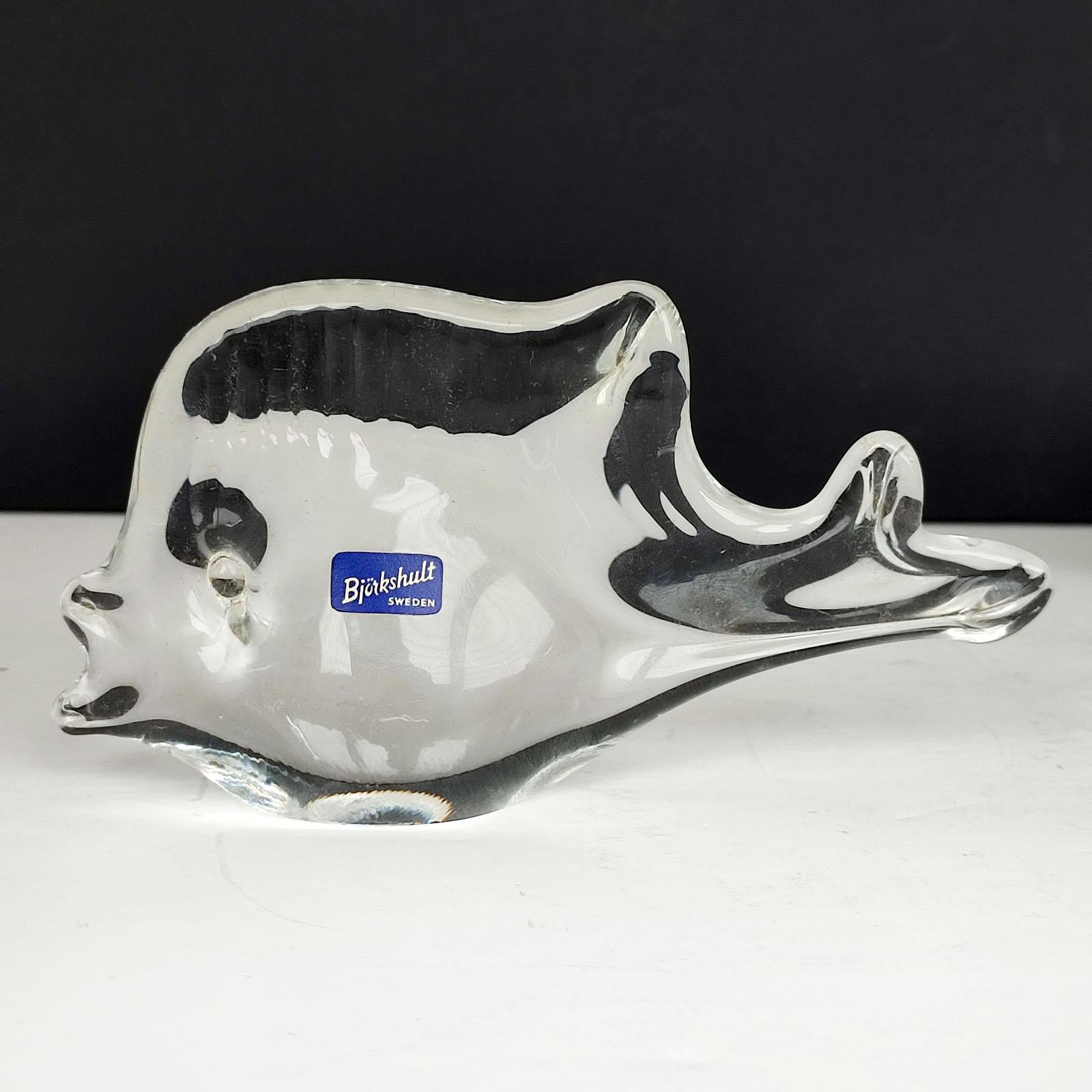 Coppia di figurine di pesci in vetro di Bjorkshult, Eleganza e Artigianato - RARO in vendita 4
