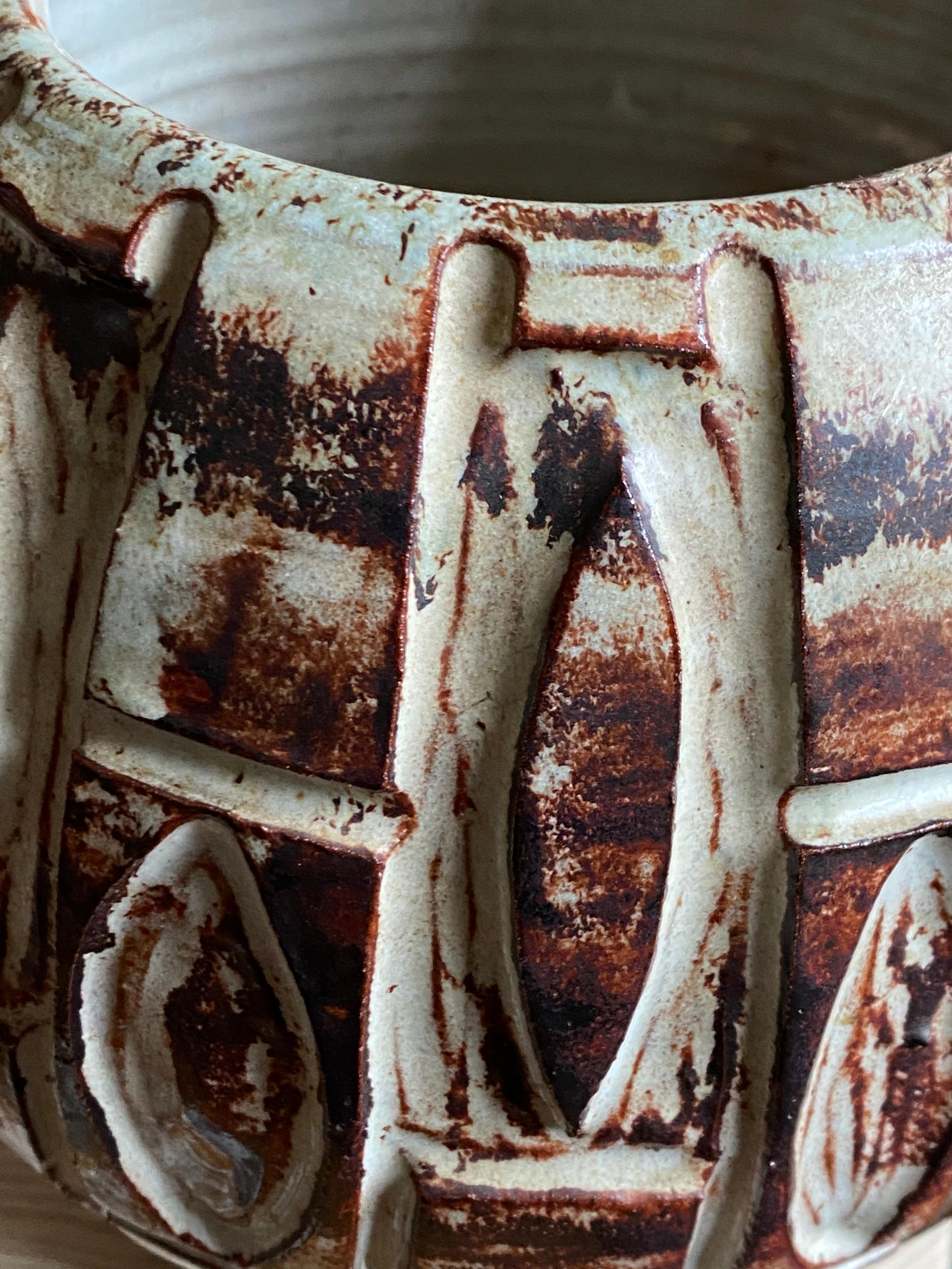 Björn Backhausen, Vase, Glazed Stoneware, Denmark, 1960s In Good Condition In High Point, NC