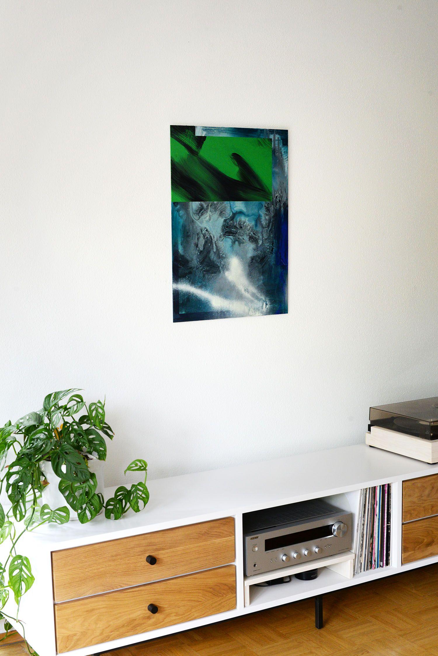 Parque acuático, Pintura, Acrílico sobre metal en venta 1