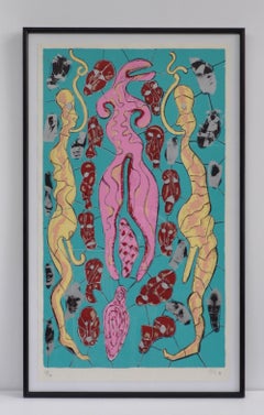 Scandinavian Screen Print, Bjørn Nørgaard, signed and numbered 25/30