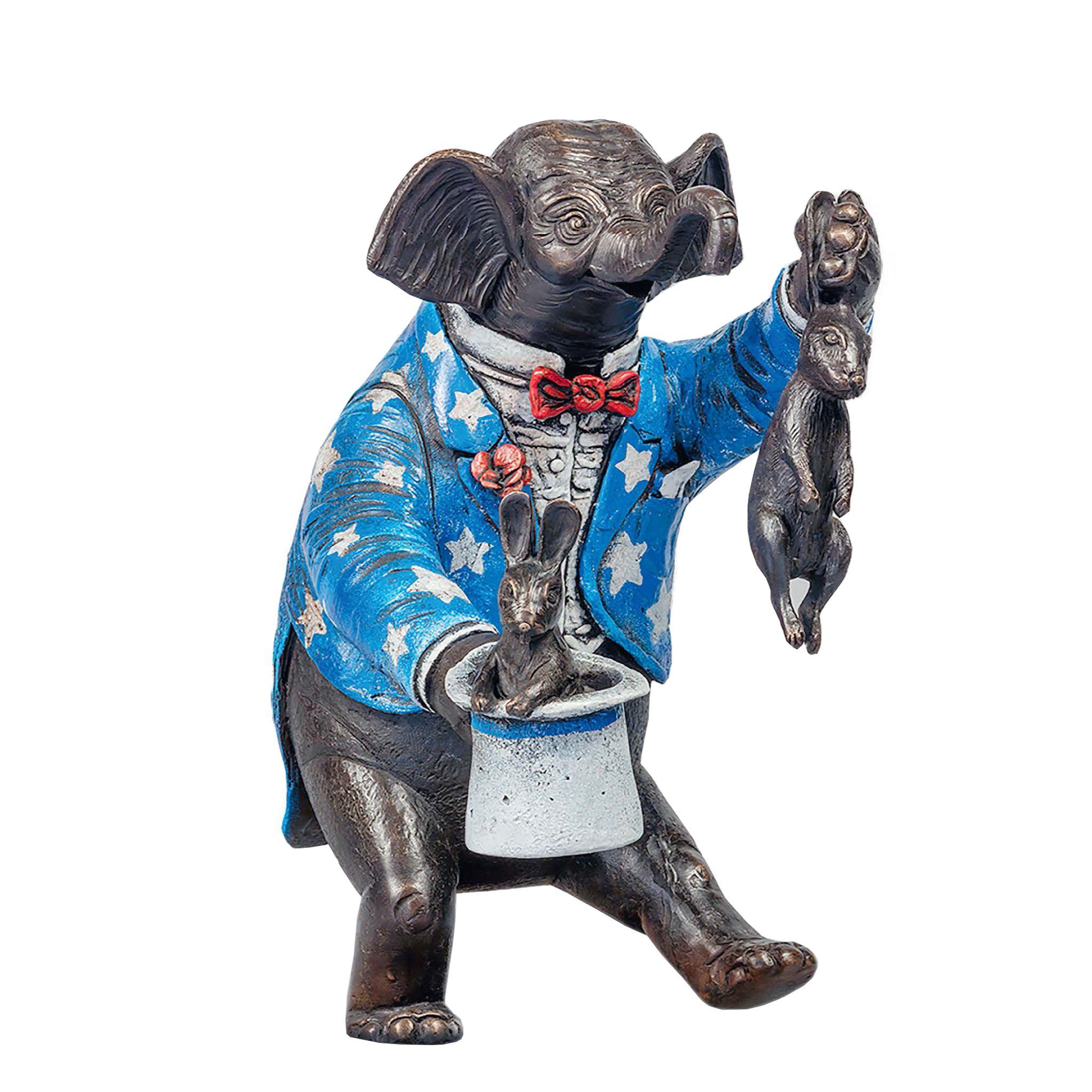 Bjørn Okholm Skaarup Figurative Sculpture - Elephant Magician