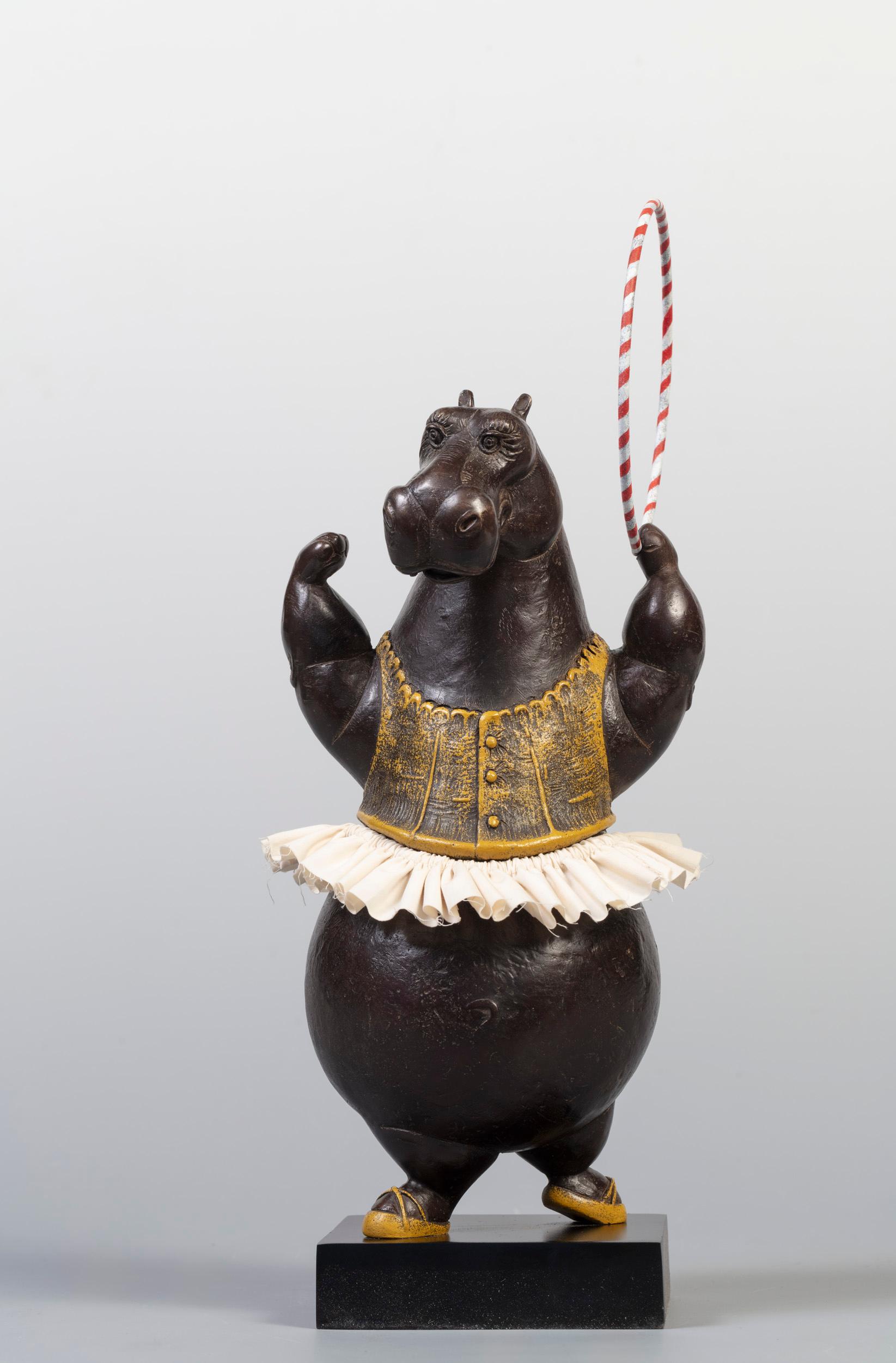 Figurative Sculpture de Bjørn Okholm Skaarup - Bailarina Hippo Hula Hoop, maqueta