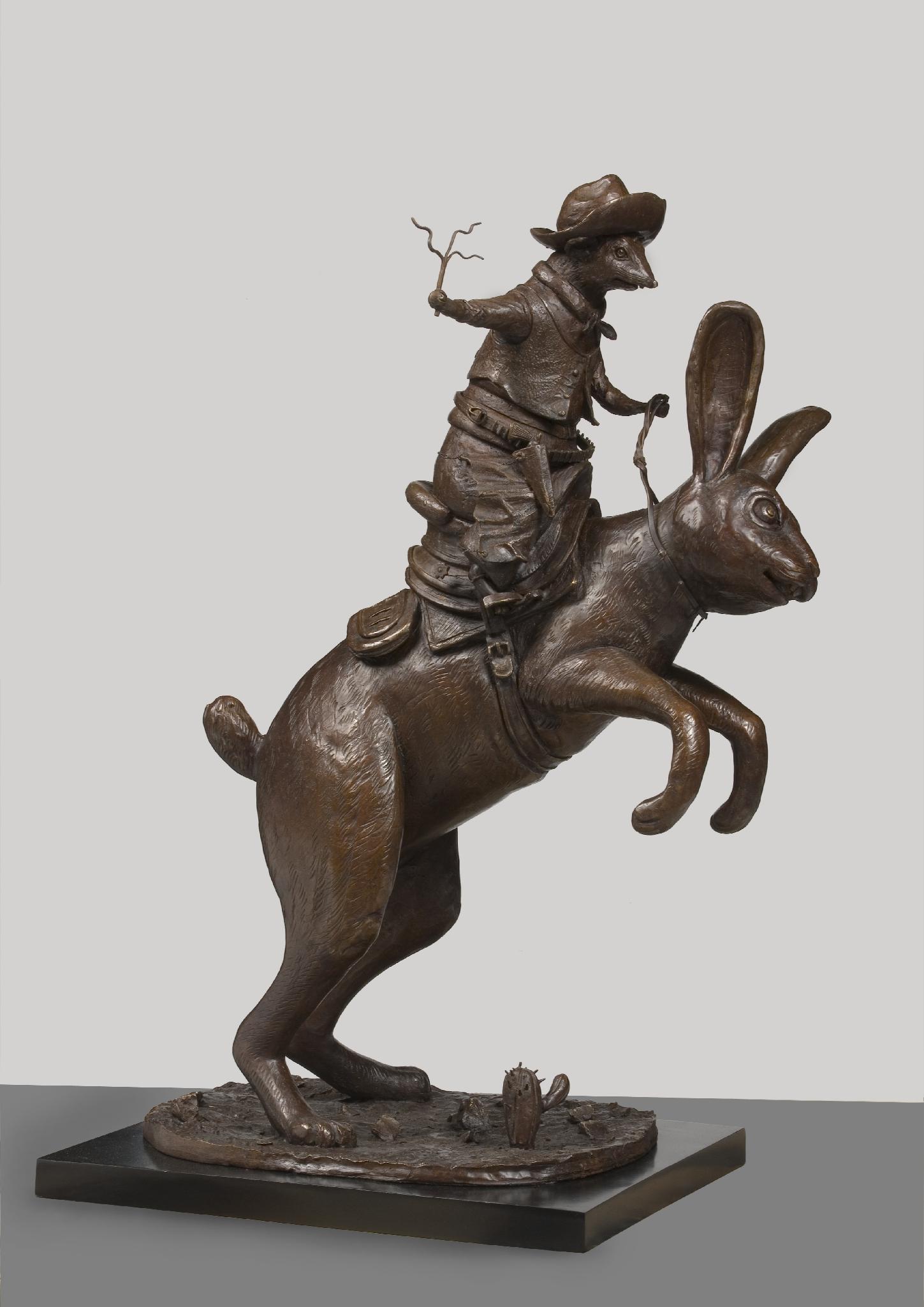 Bjørn Okholm Skaarup Figurative Sculpture - Jack Rabbit Buster