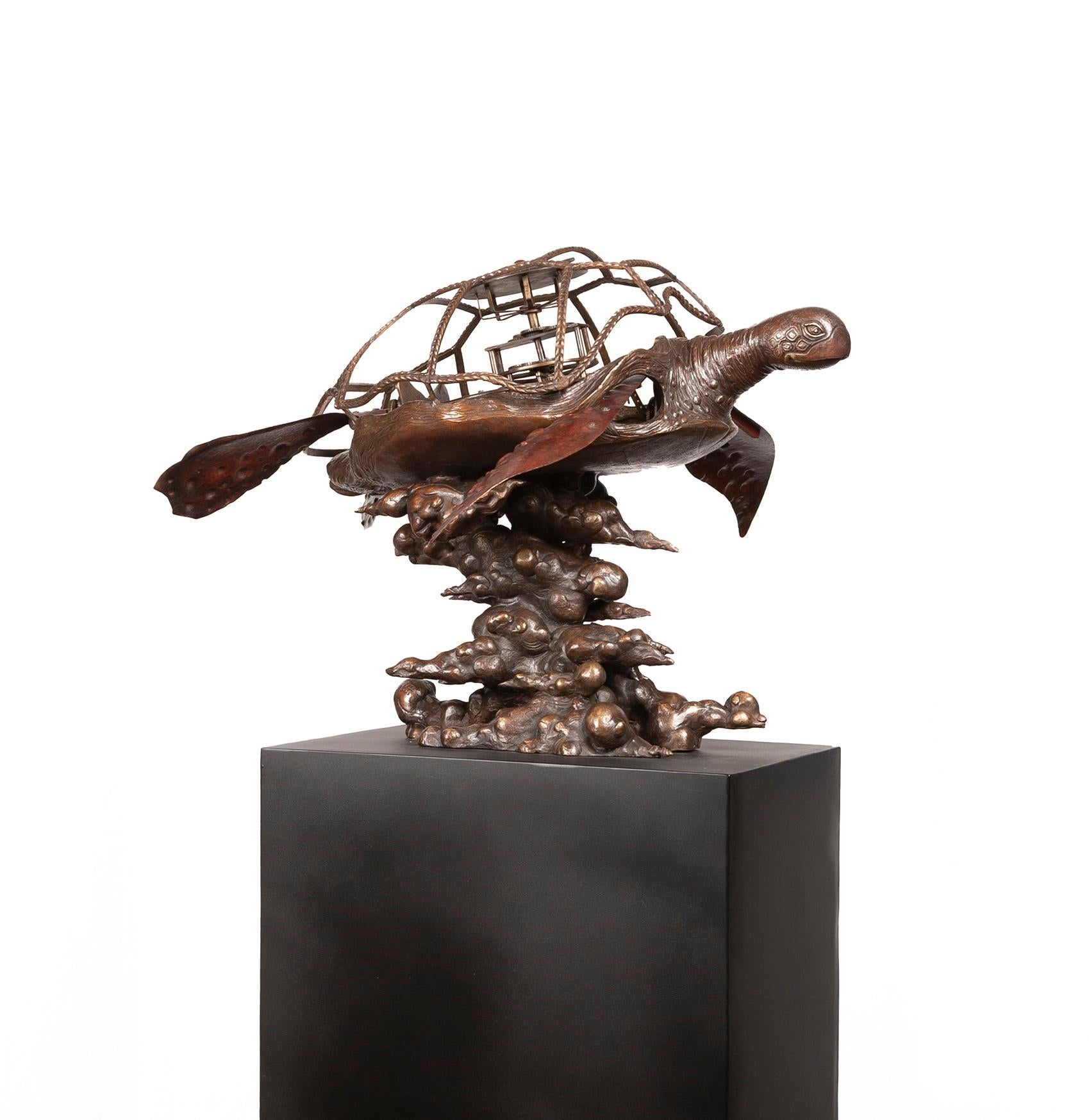 Figurative Sculpture di Bjørn Okholm Skaarup - La tartaruga volante
