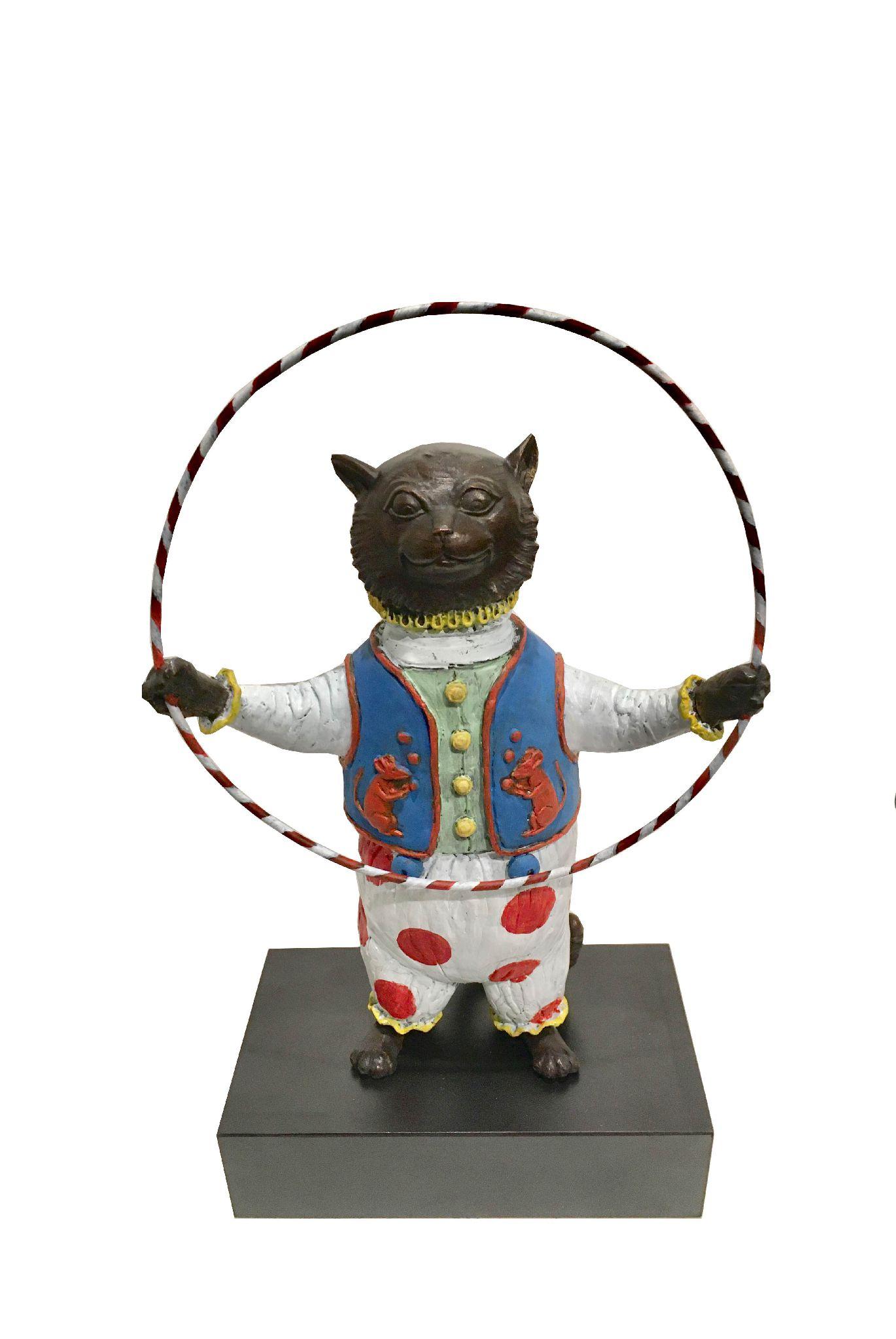 Bjørn Okholm Skaarup Figurative Sculpture - Cat Acrobat