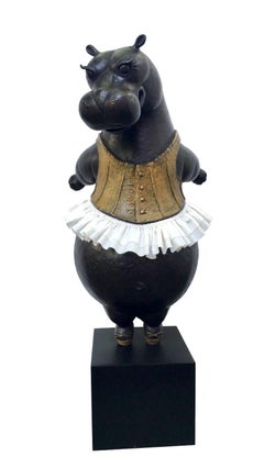 Hippo-Ballerina mit Zehenspitze