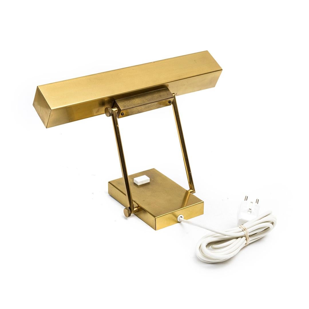 Scandinavian Modern Björn Svensson, Adjustable “Elidus” Desk Lamp, Brass, Sweden, 1960s