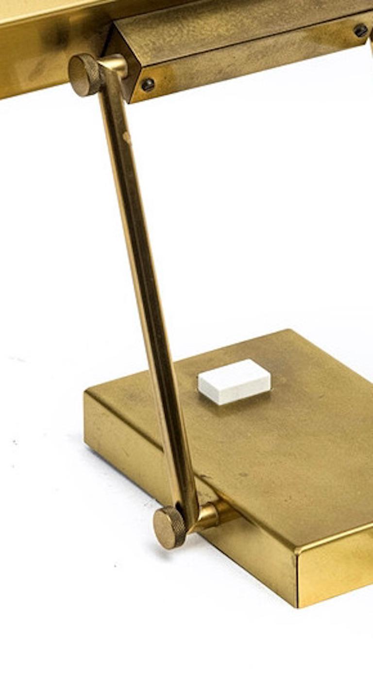 Swedish Björn Svensson, Adjustable “Elidus” Desk Lamp, Brass, Sweden, 1960s
