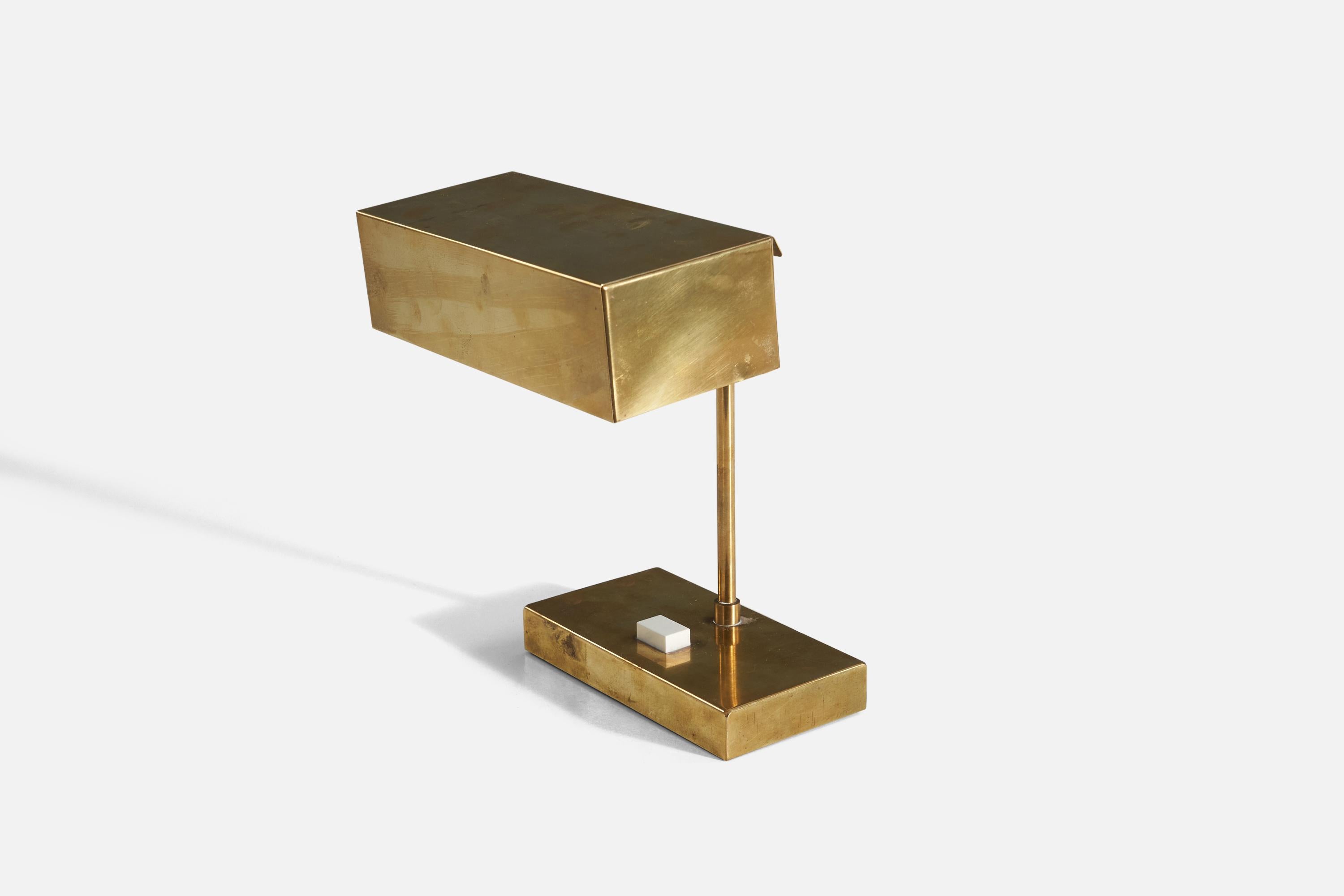 Mid-Century Modern Björn Svensson, Adjustable “Elidus” Table Lamp, Brass, Sweden, 1970s For Sale
