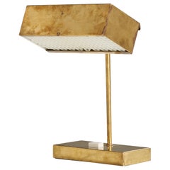 Björn Svensson, “Elidus” Table Lamp, Brass, Acrylic, Sweden, 1970s