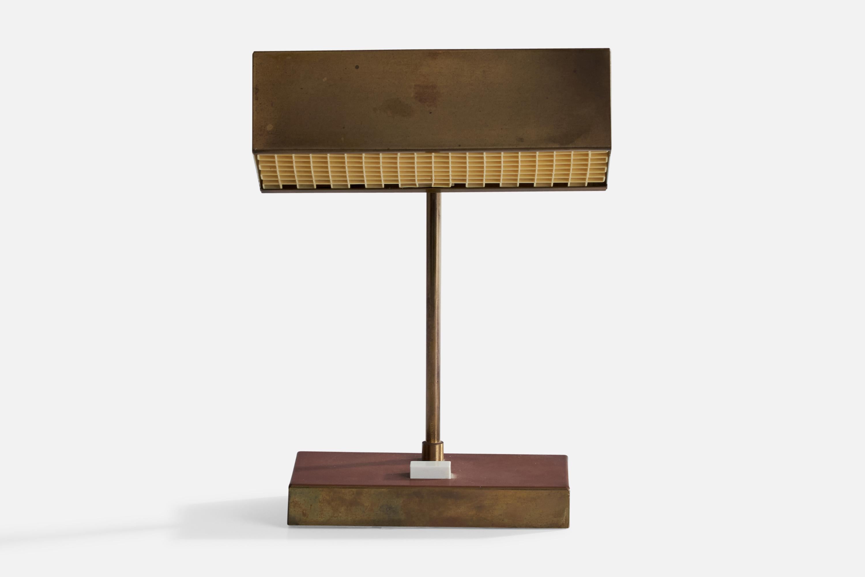 Swedish Björn Svensson, “Elidus” Table Lamp, Brass, Sweden, 1970s For Sale