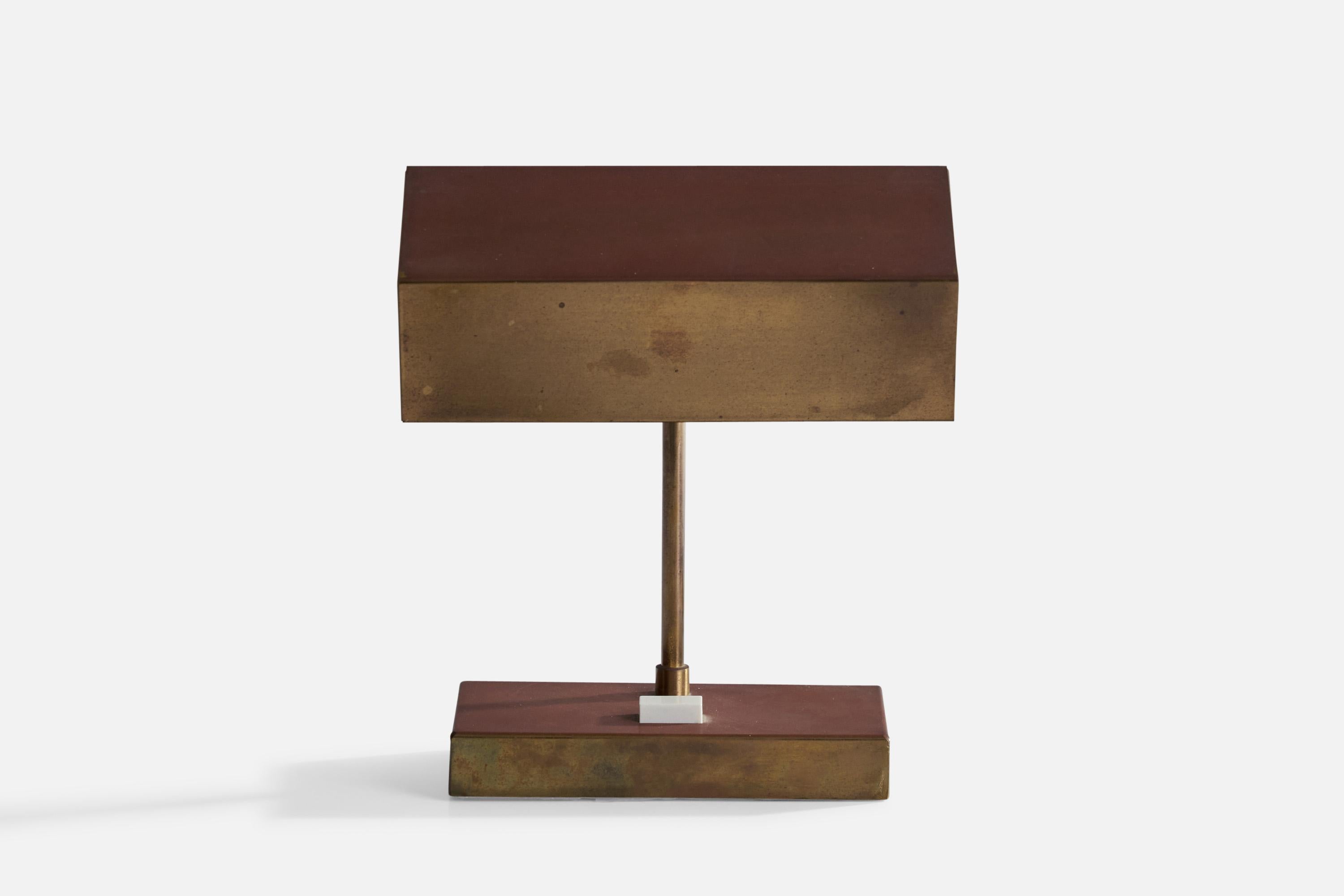 Björn Svensson, “Elidus” Table Lamp, Brass, Sweden, 1970s In Good Condition For Sale In High Point, NC