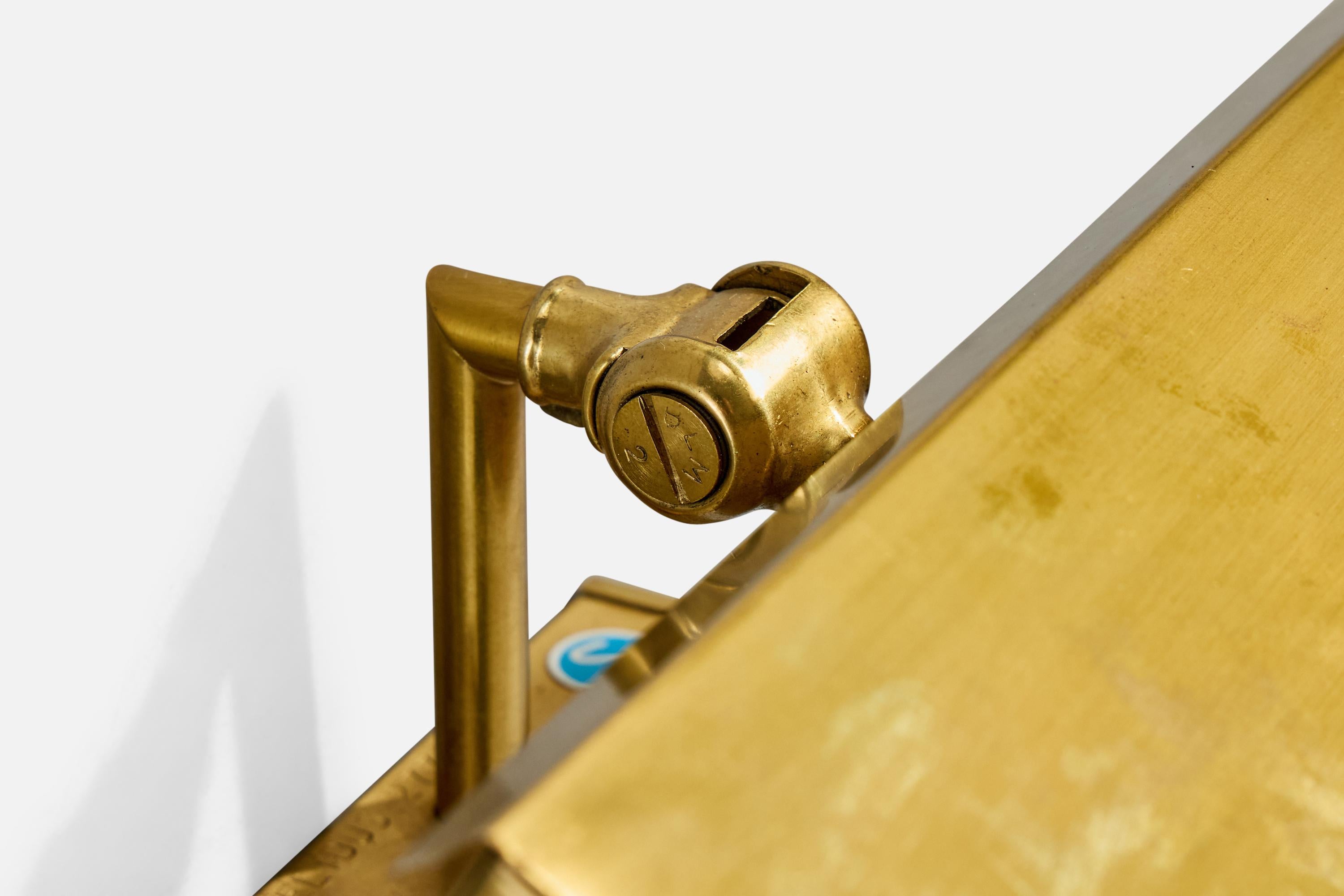 Björn Svensson, Wall Lights, Brass, Acrylic, Sweden, 1970s For Sale 1