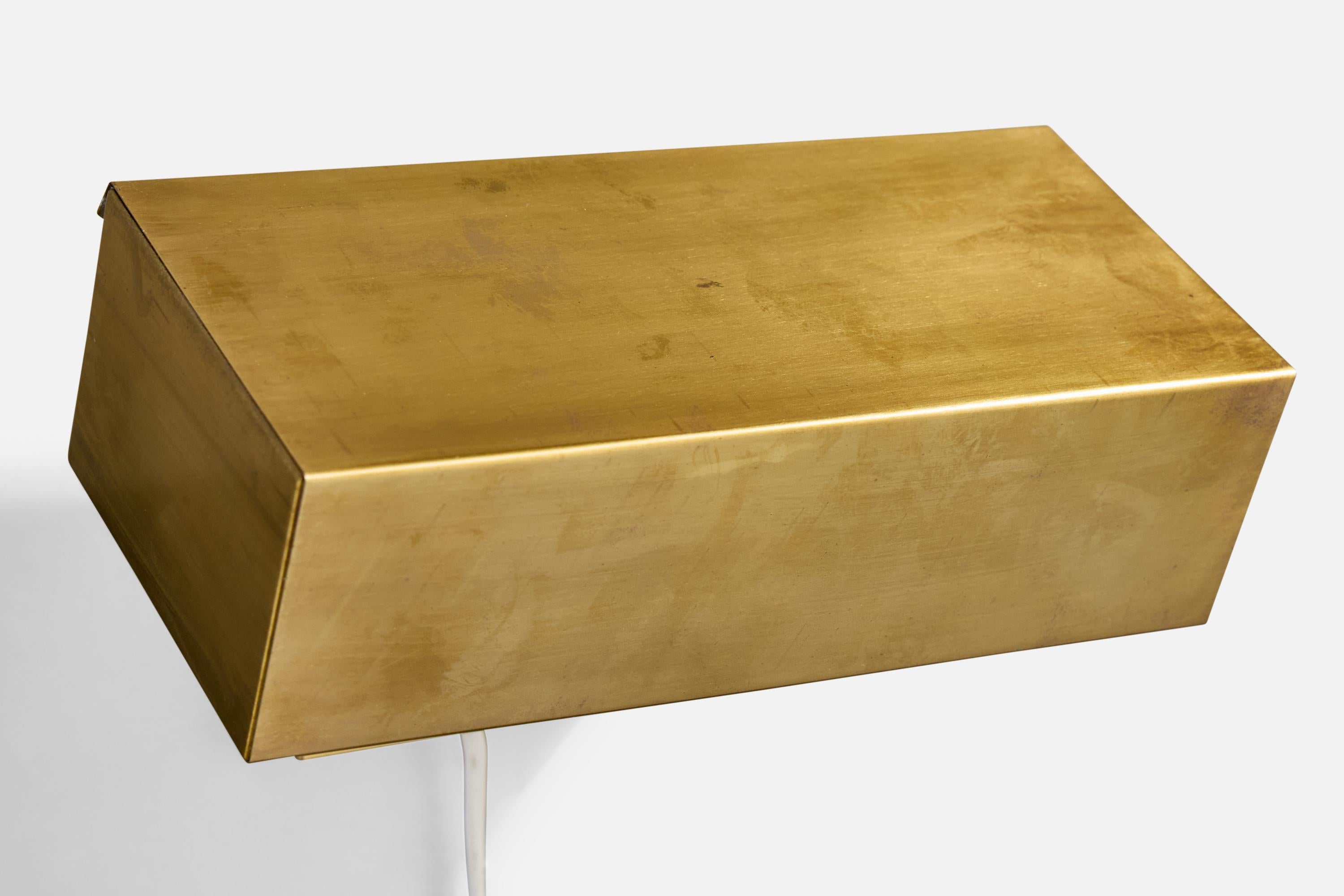 Björn Svensson, Wall Lights, Brass, Acrylic, Sweden, 1970s For Sale 3
