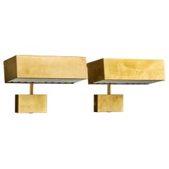 Björn Svensson, Wall Lights, Brass, Acrylic, Sweden, 1970s