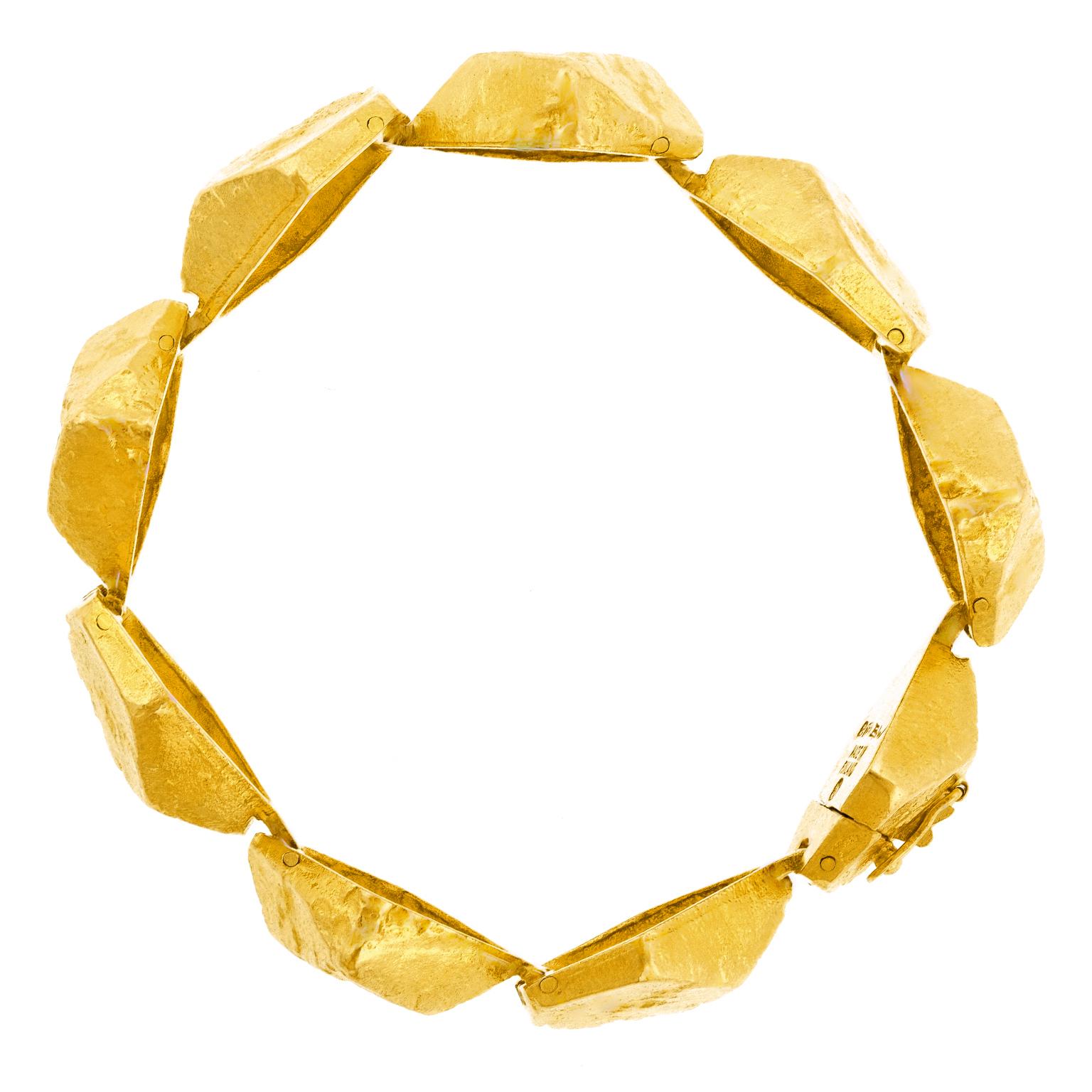 Bjorn Weckstrom 18k Gold Bracelet For Sale 4