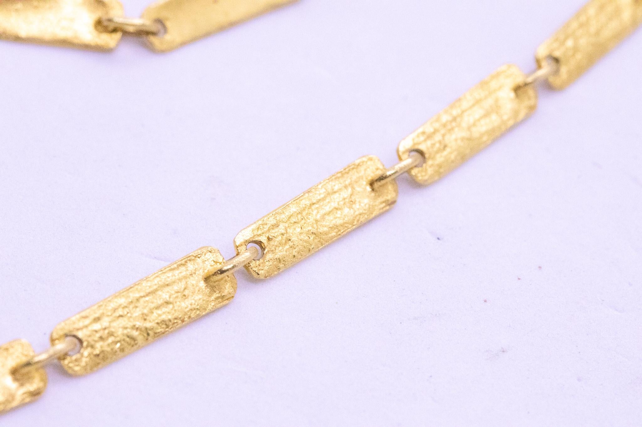 Bjorn Weckstrom 1967 Finnland Seltene Kukkiva Muuri Halskette 18Kt Gold & Turmalin für Damen oder Herren im Angebot