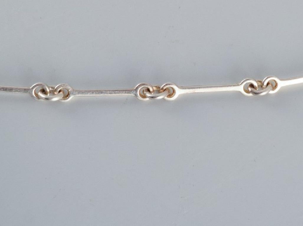 Women's Björn Weckström for Lapland, Finland. Modernist necklace in sterling silver For Sale