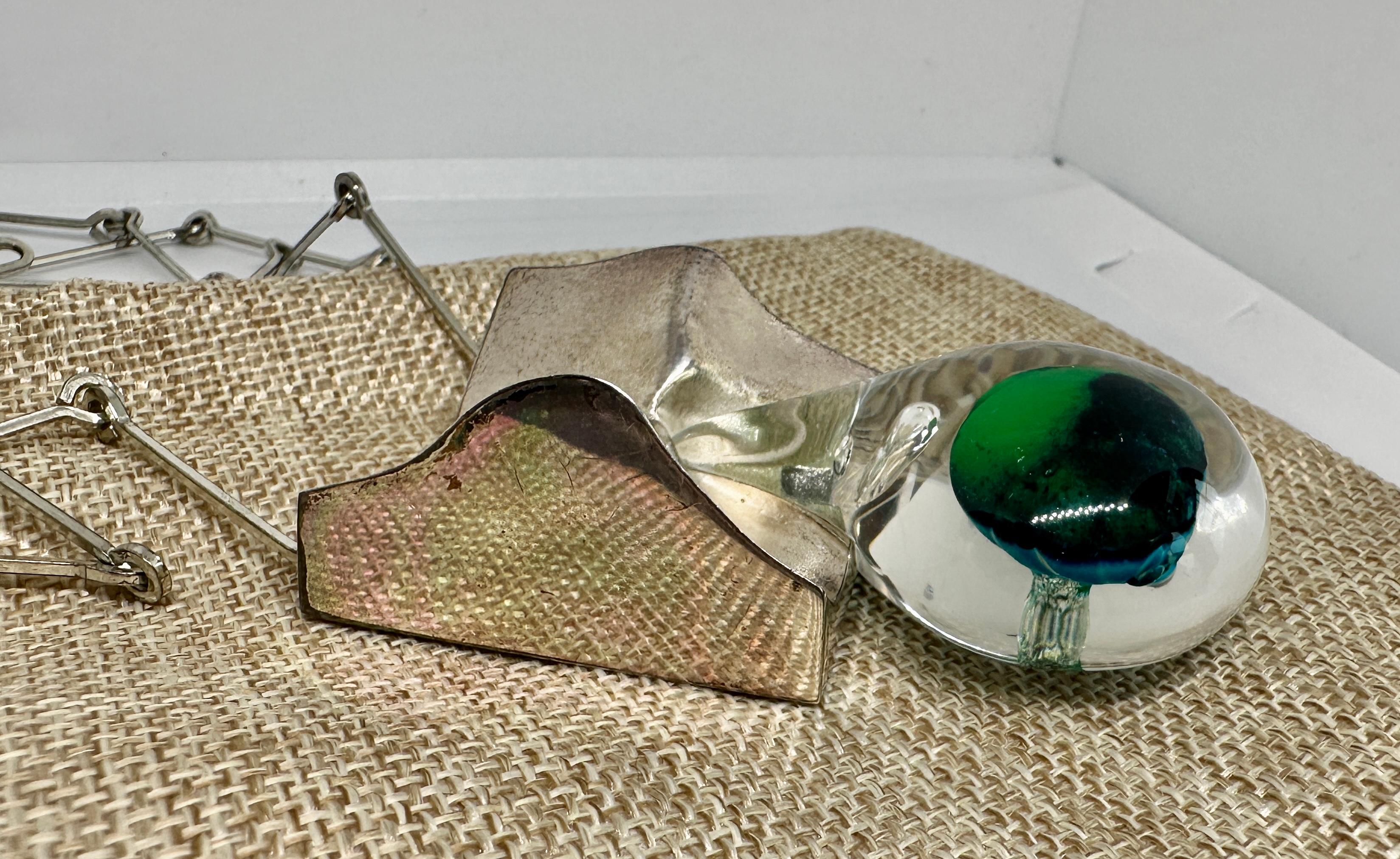 Bjorn Weckstrom for Lapponia of Finland 1970's Acrylic Drop Space Series Sterling in vendita 6