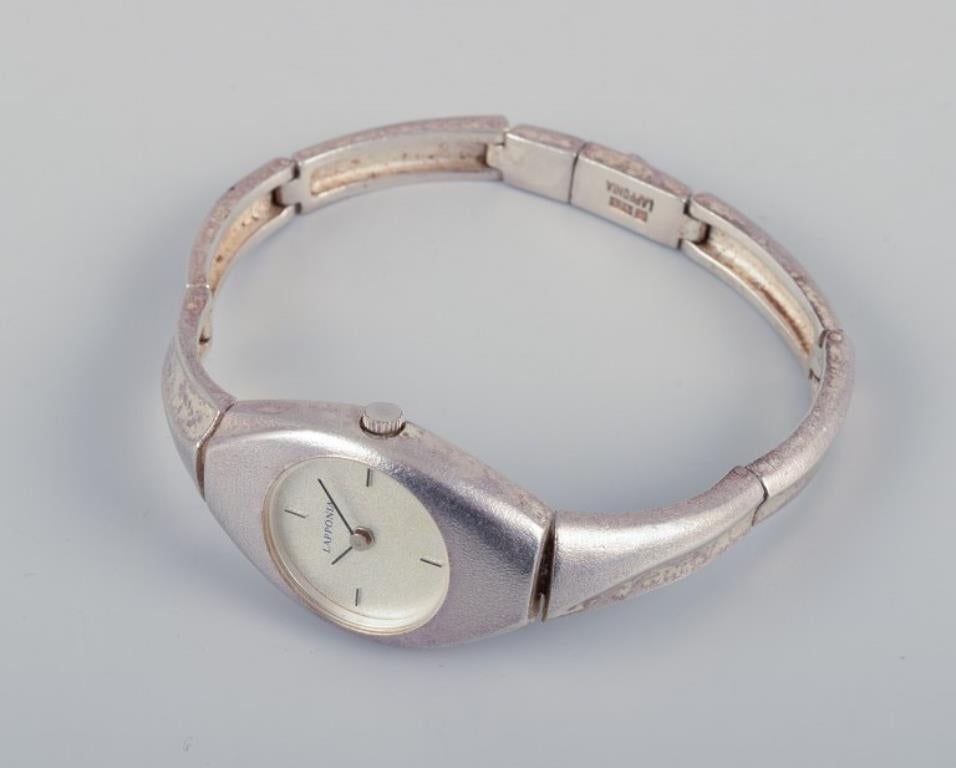 Björn Weckström for Lapponia, Finland. Ladies' wristwatch in sterling silver. In Excellent Condition For Sale In bronshoj, DK