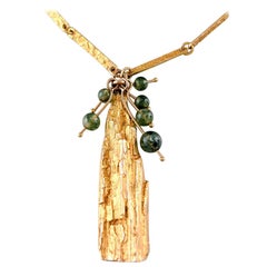 Björn Weckström for Lapponia, "Golden Tree" Necklace of 14 Carat Gold