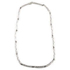 Björn Weckström pour Lapponia, collier moderniste en argent sterling