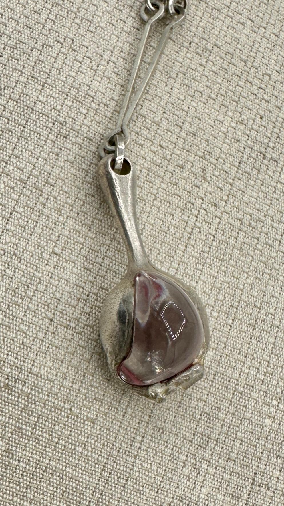 Bjorn Weckstrom for Lapponia Nectaris Necklace Finland 1970's Acrylic Drop in vendita 6
