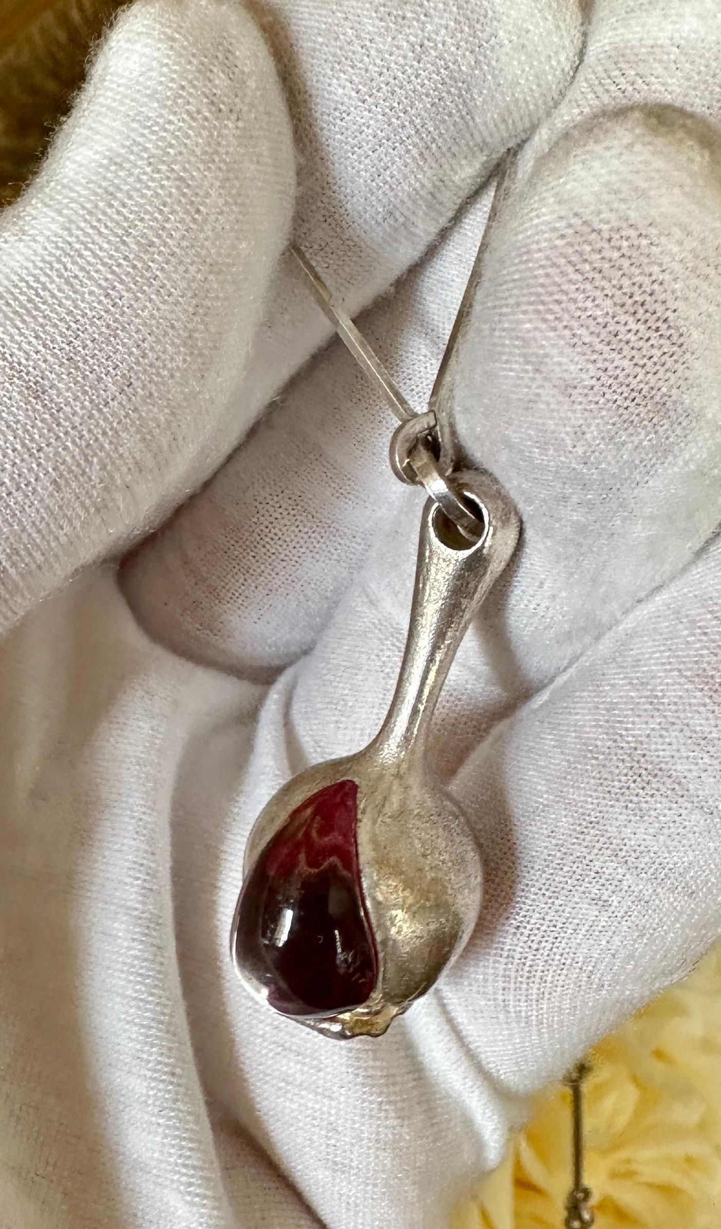 Bjorn Weckstrom for Lapponia Nectaris Necklace Finland 1970's Acrylic Drop in vendita 8