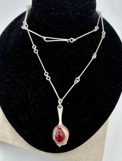 Bjorn Weckstrom for Lapponia Nectaris Necklace Finland 1970's Acrylic Drop