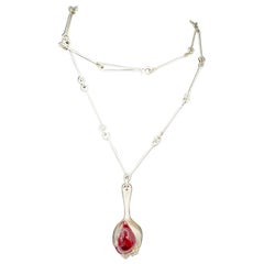 Bjorn Weckstrom for Lapponia Nectaris Necklace Finland 1970's Acrylic Drop