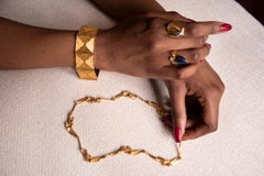 Björn Weckström for Lapponia Platinum and 14 Karat Gold Cocktail Ring 1991