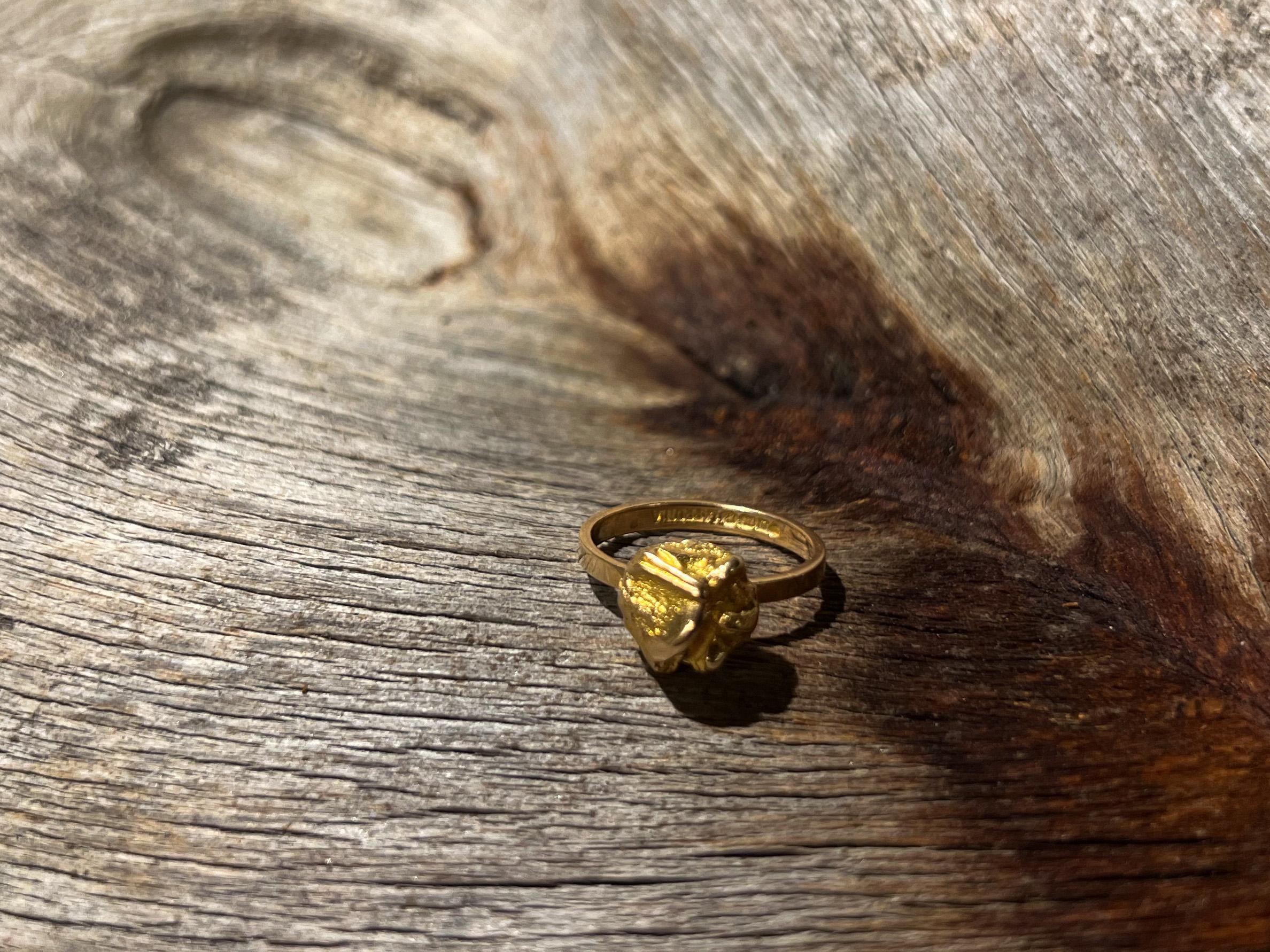 Björn Weckström, Gold Nugget Ring 14K Gold Lapponia Finland In Good Condition In Orimattila, FI