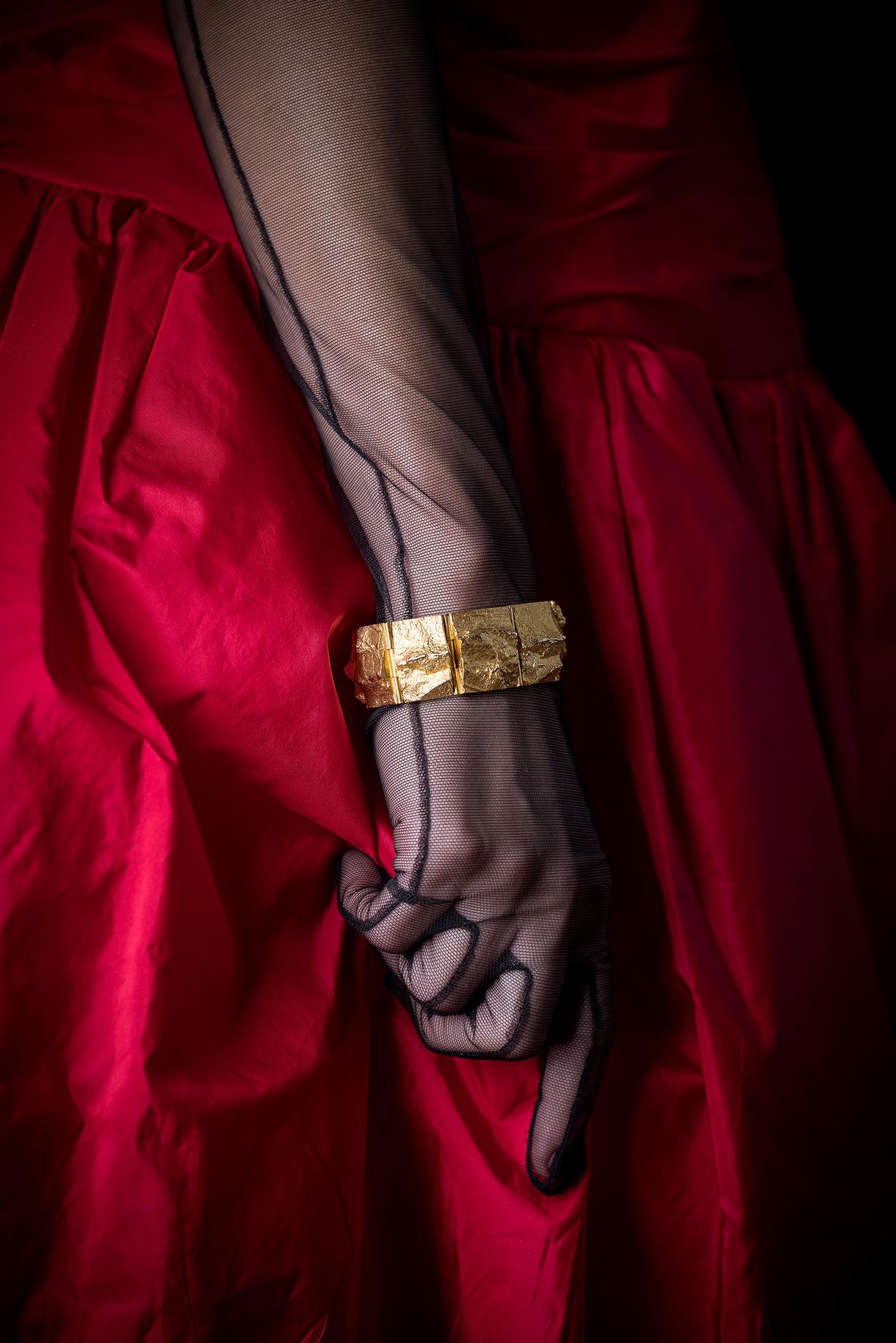 Brutalist Lapponia - Golden Stream - bracelet. Designed by Björn Weckström. In Good Condition In Malmö, Skåne län