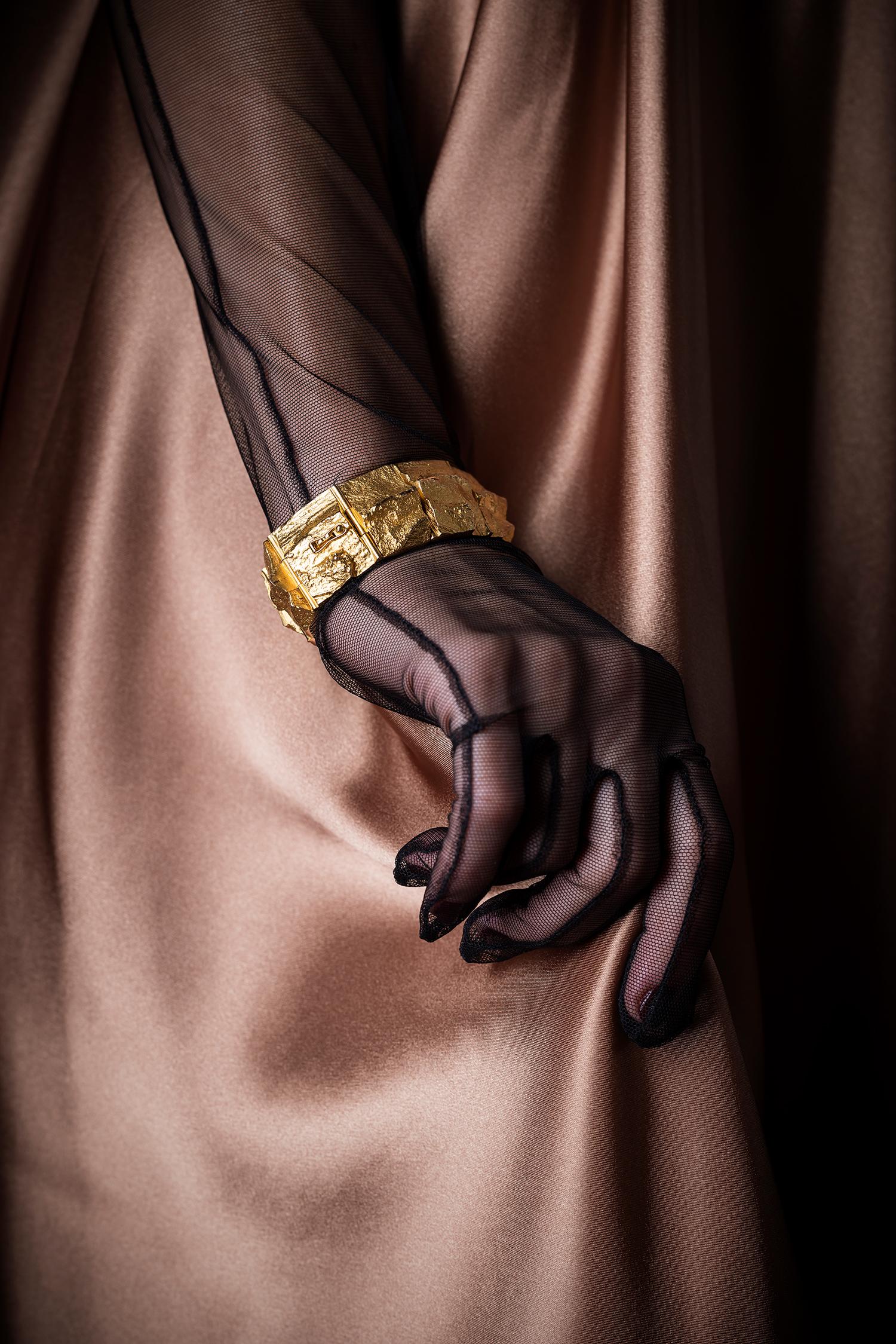Brutalist Lapponia - Golden Stream - bracelet. Designed by Björn Weckström. 1