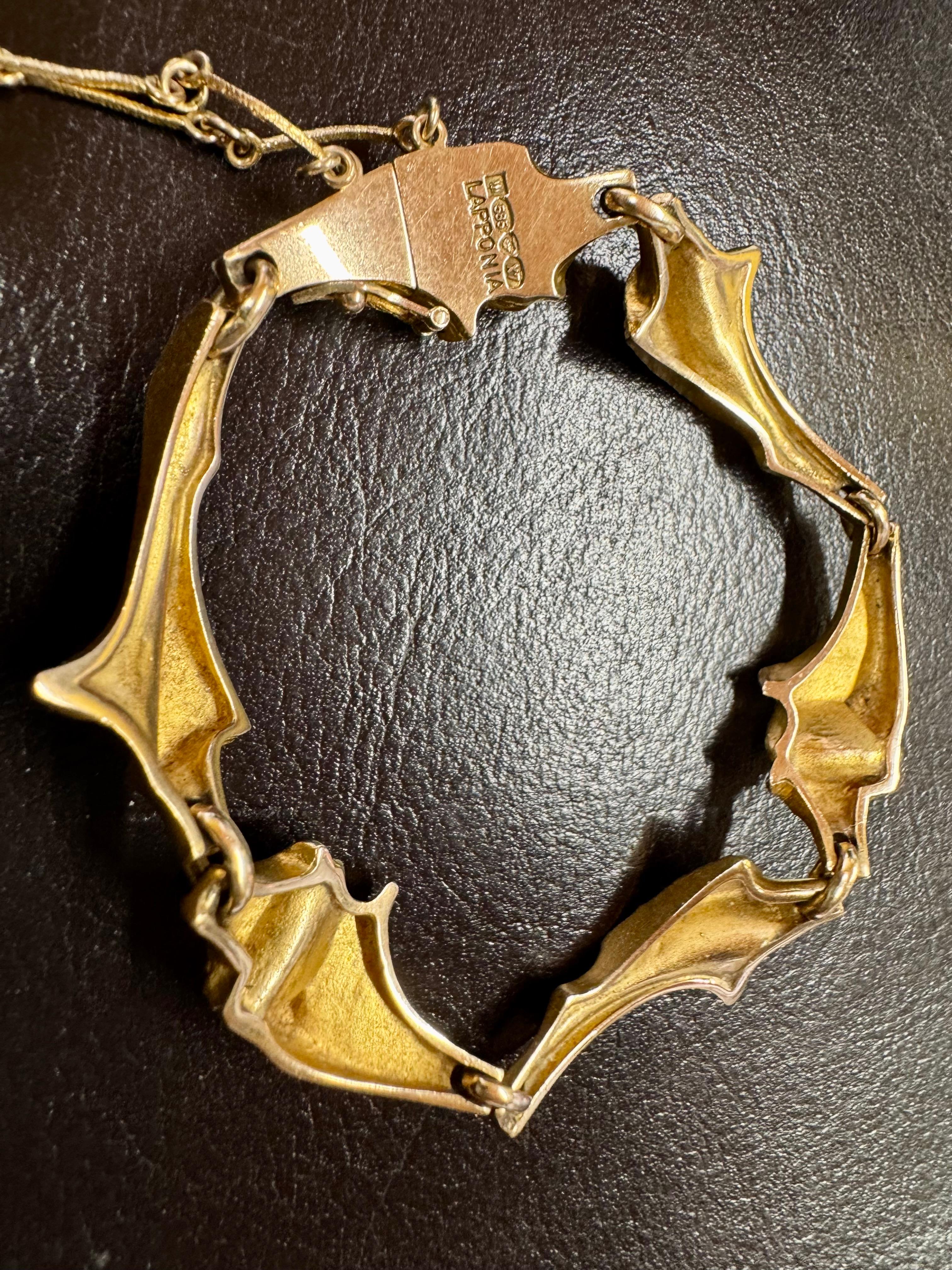 Modernist Björn Weckström Lapponia 14 Karat Gold Bracelet 