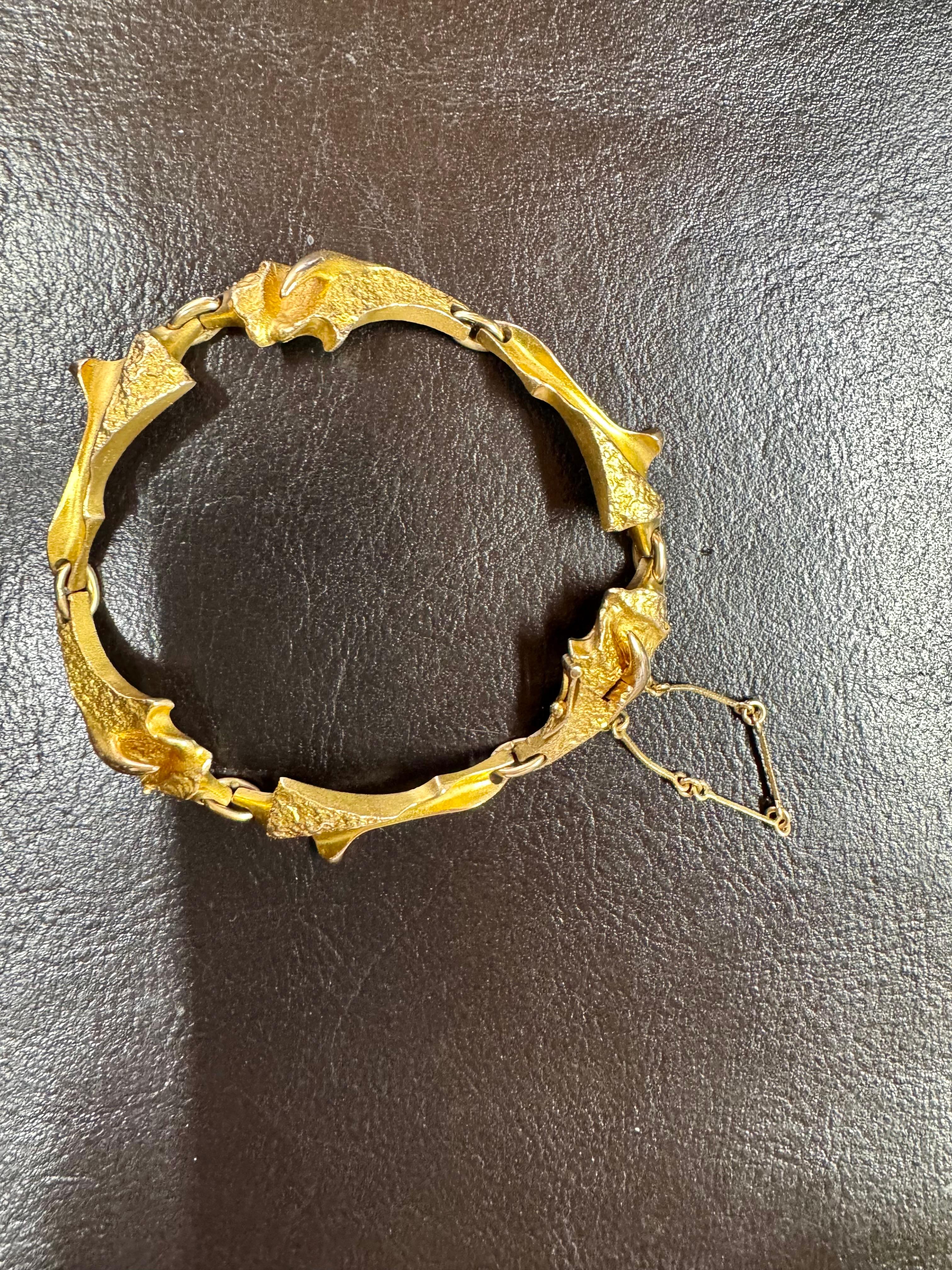 Björn Weckström Lapponia 14 Karat Gold Bracelet 