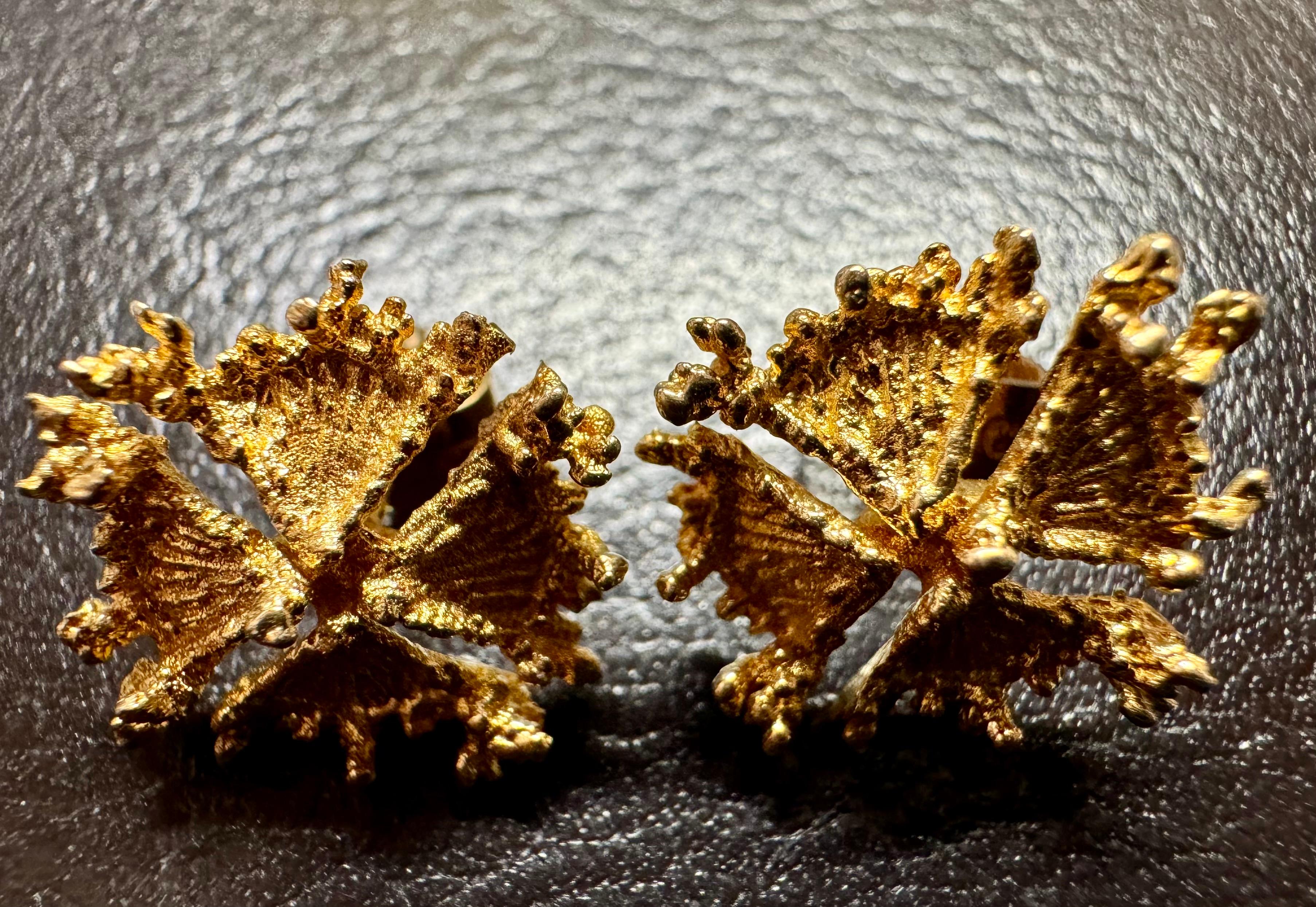 Björn Weckström Lapponia 14 Karat Gold Earrings 