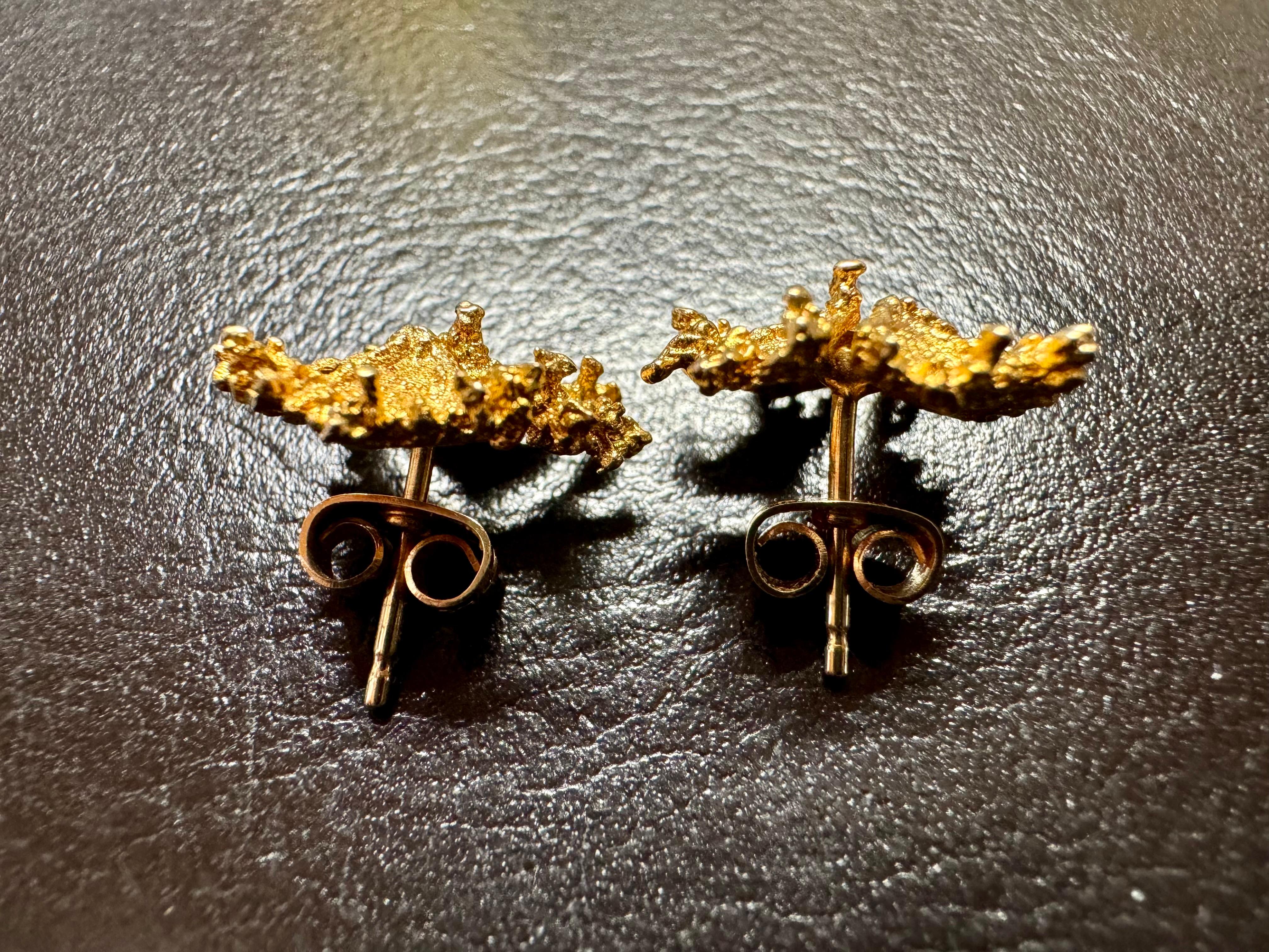 Björn Weckström Lapponia 14 Karat Gold Earrings 