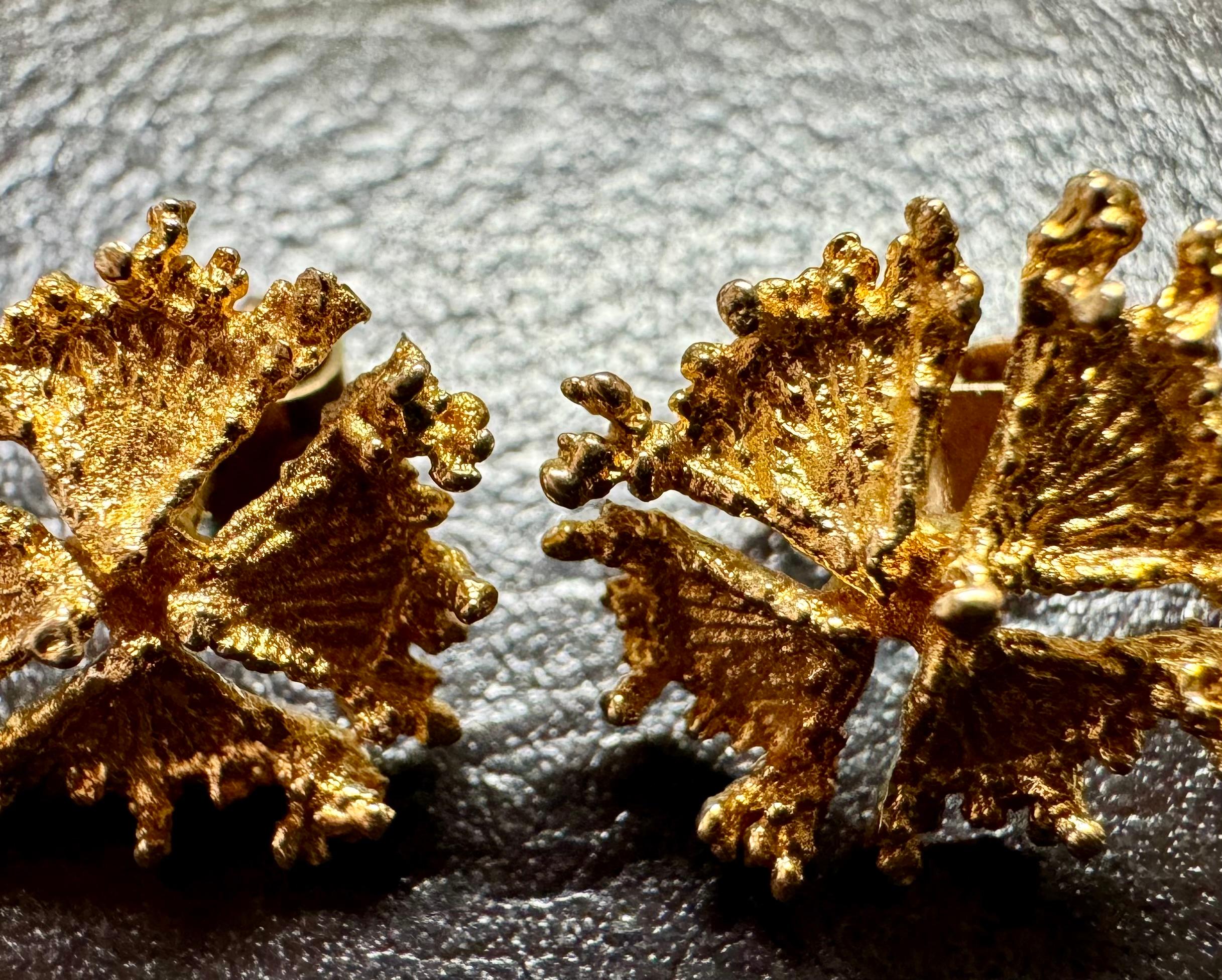 Björn Weckström Lapponia 14 Karat Gold Earrings 