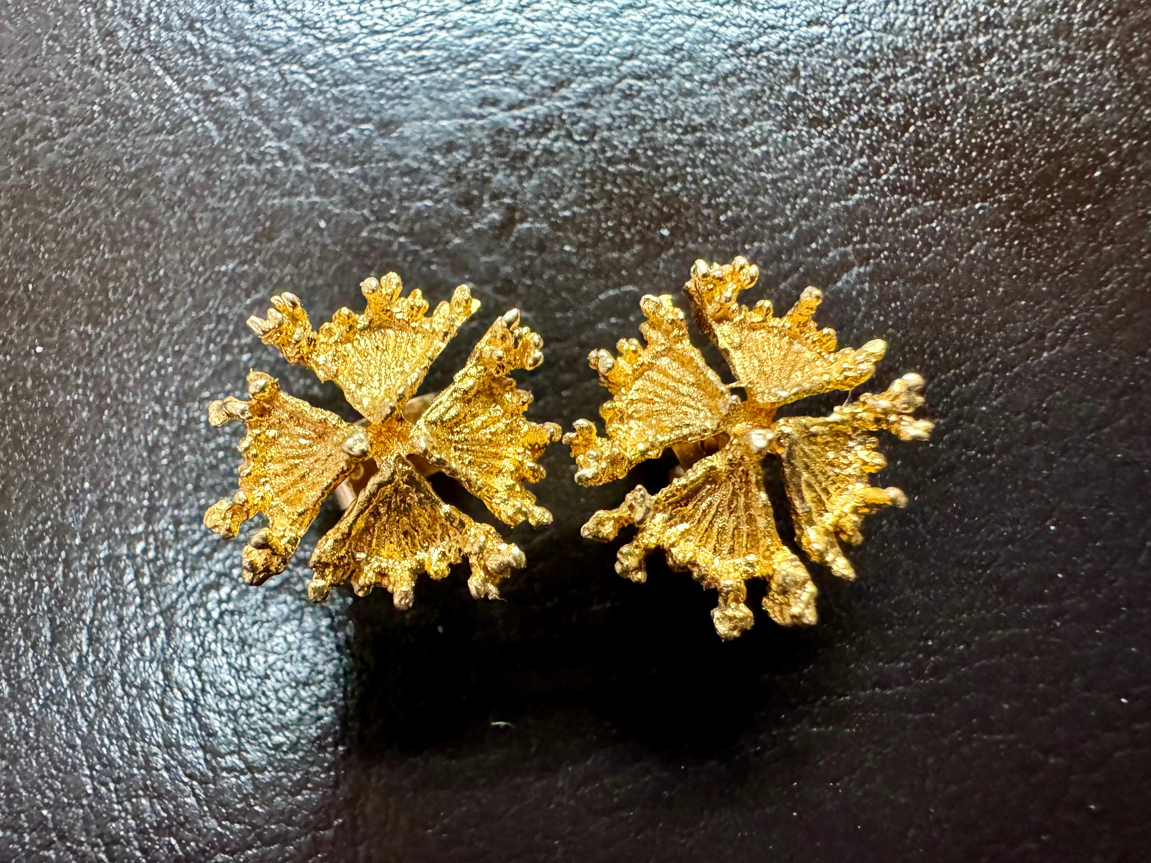 Björn Weckström Lapponia 14 Karat Gold Earrings 